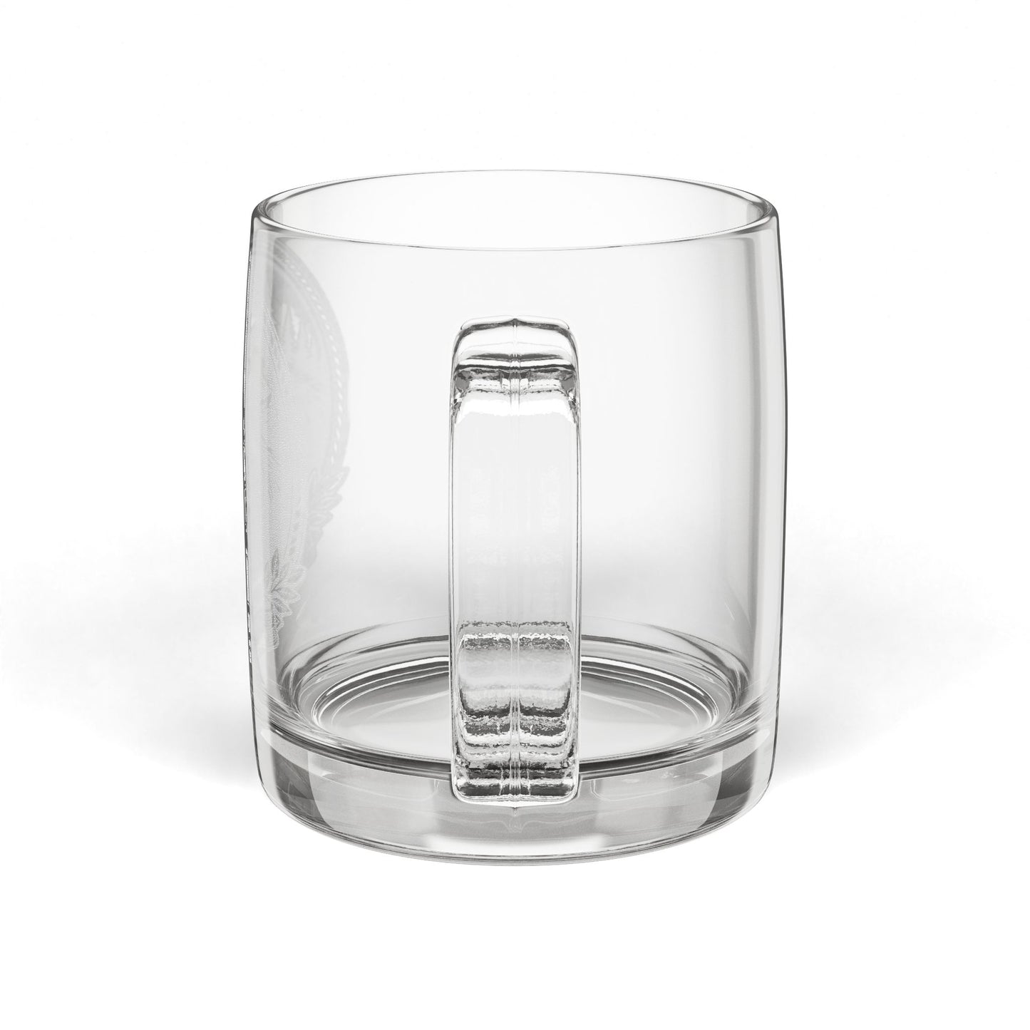 Engraved Glass Coffee Mug — 12.25oz Clear Personalized Cup