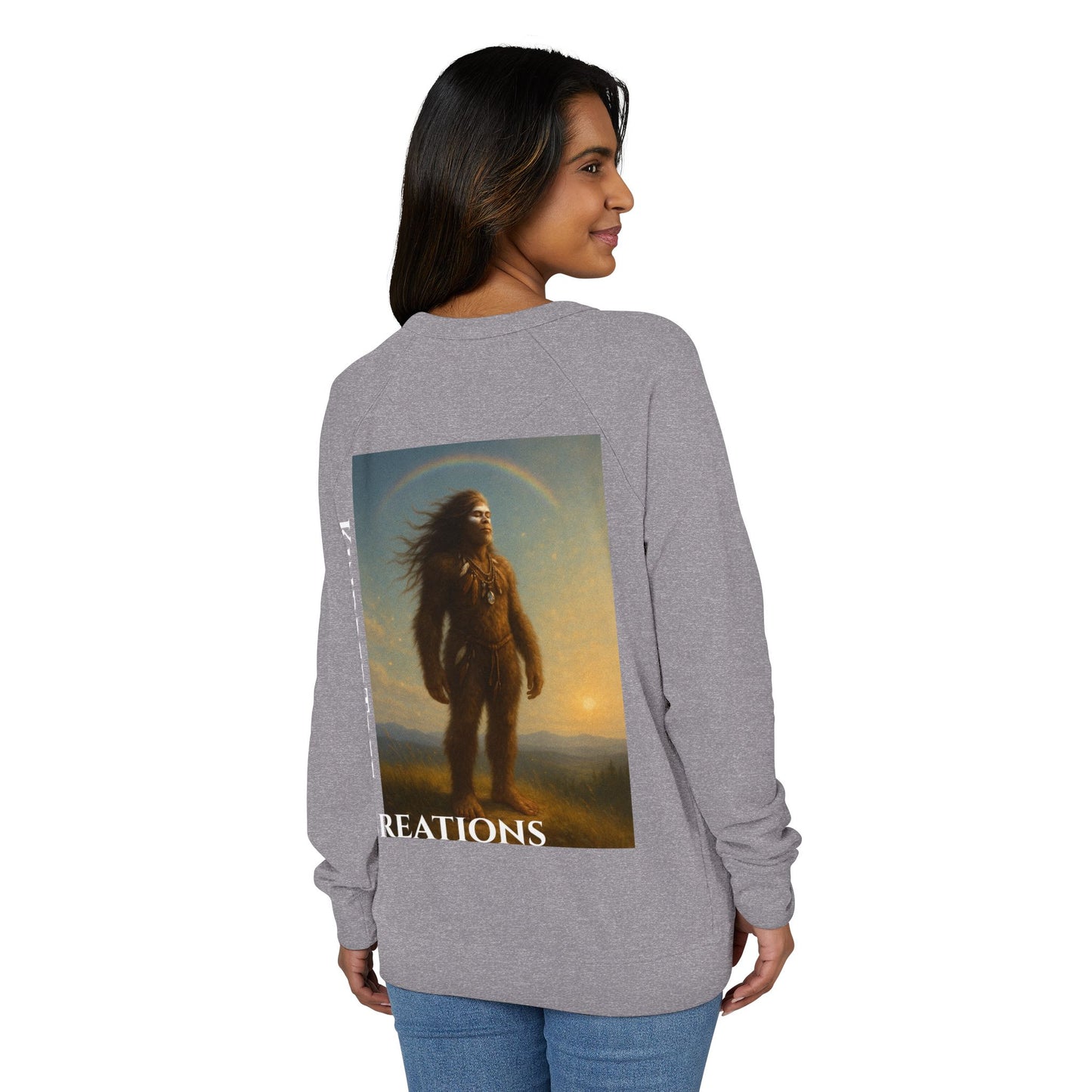 Sweatshirt - Rainbow Warrior Dream Sasquatch Horse Native Women Rainbow