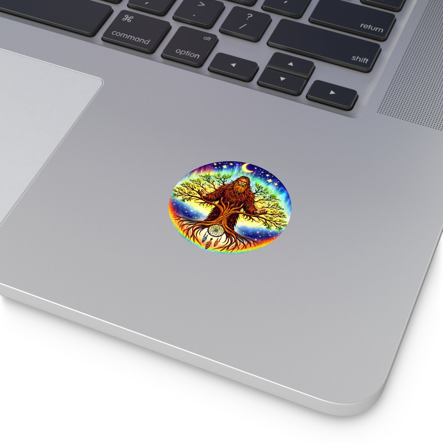 Kindred Realms- Living Tree Bridge Emblem Round Vinyl Sticker —