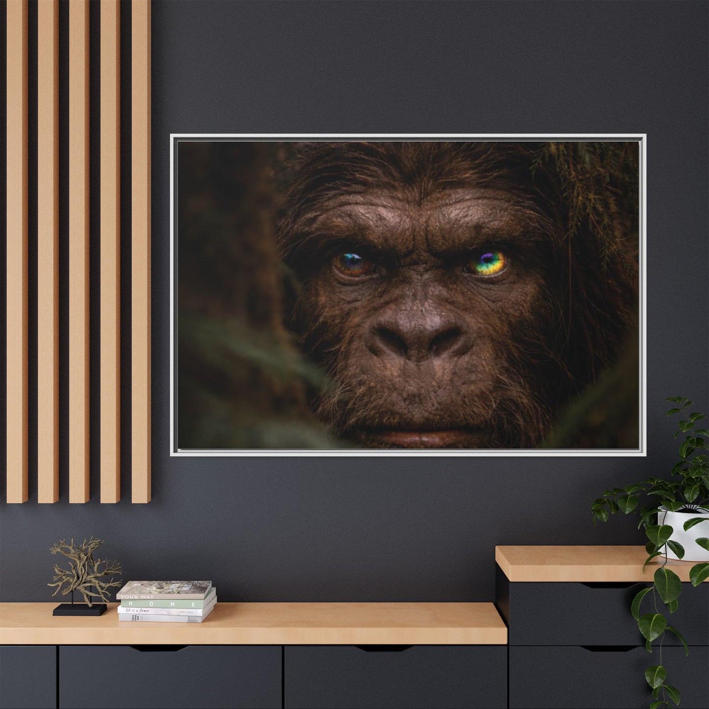 Their Eyes of the Living Rainbow- The Sasquatch People Portrait Wall Art