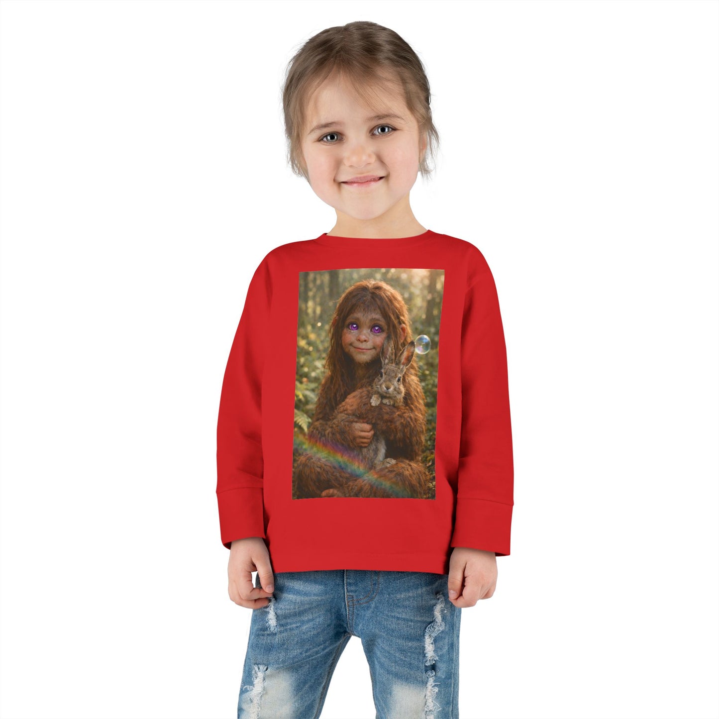 Innocence of the Forest- Sasquatch child- Toddler long sleeve Tee