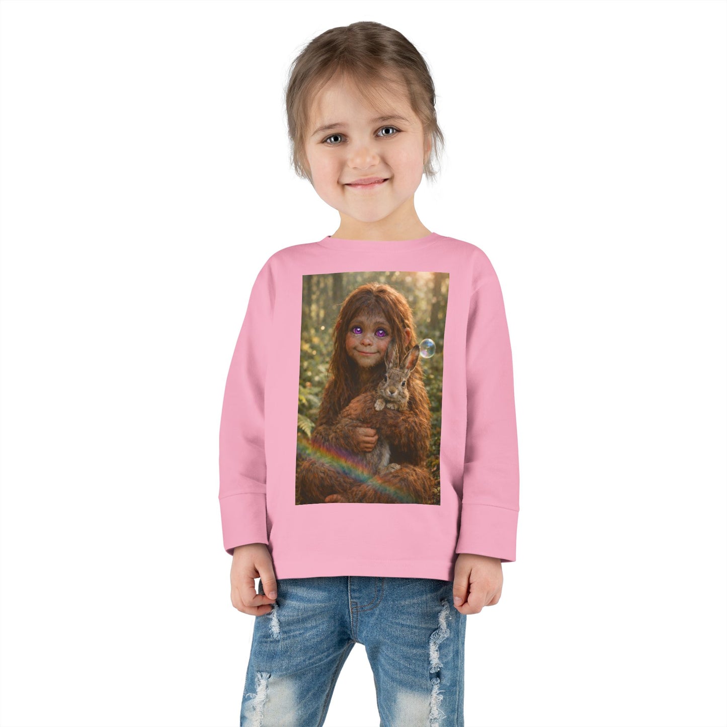 Innocence of the Forest- Sasquatch child- Toddler long sleeve Tee