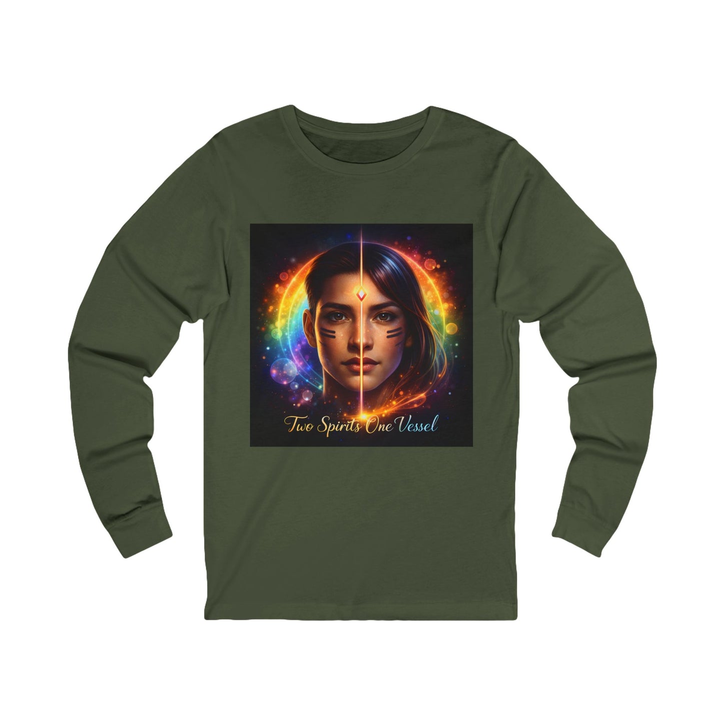 Spiritual Rainbow Soul Long Sleeve Tee — "The Spirit is One"