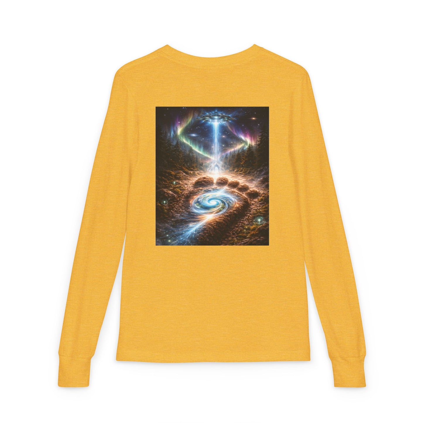 Youth Long Sleeve Tee — Elder Sasquatch and Eagle Galaxy Design