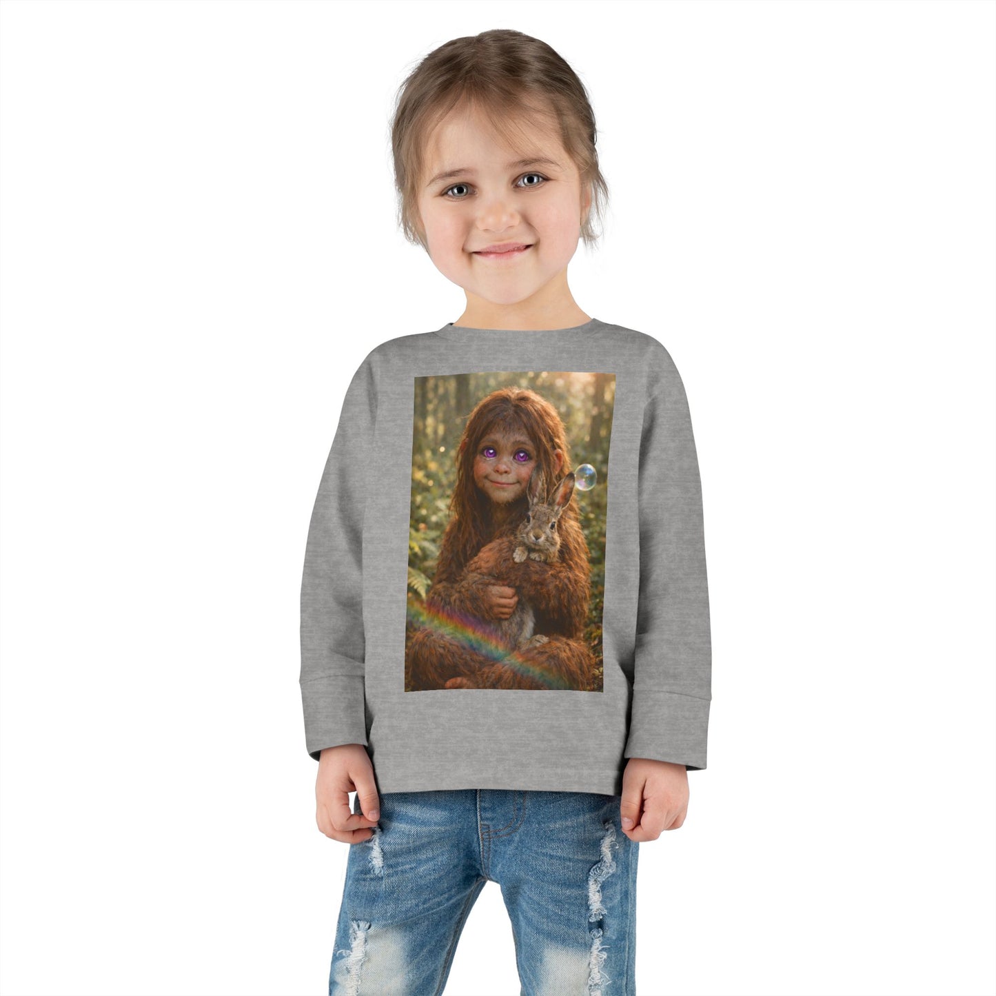 Innocence of the Forest- Sasquatch child- Toddler long sleeve Tee