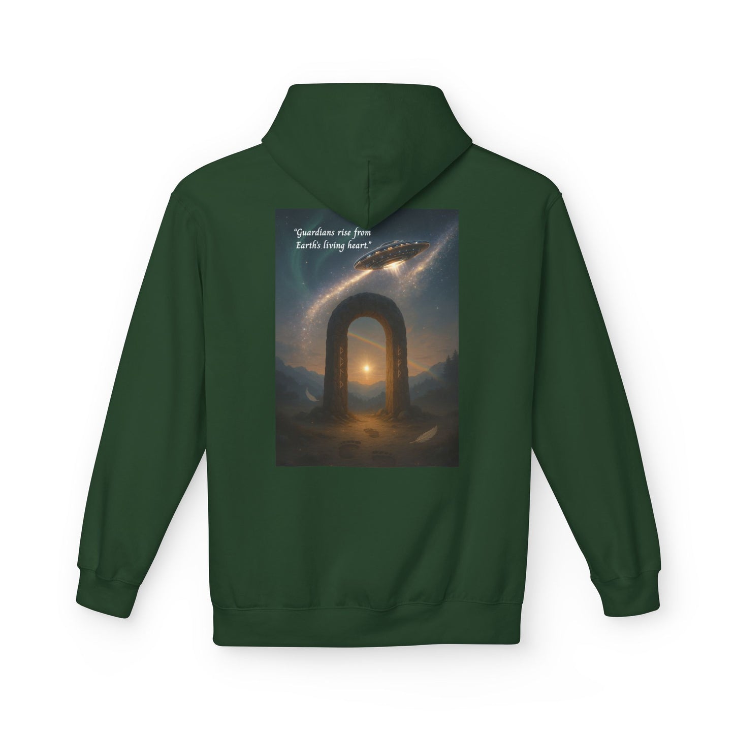 Cosmic Portal Hoodie — "Searching for Earth’s Story" Astral Landscape Pullover