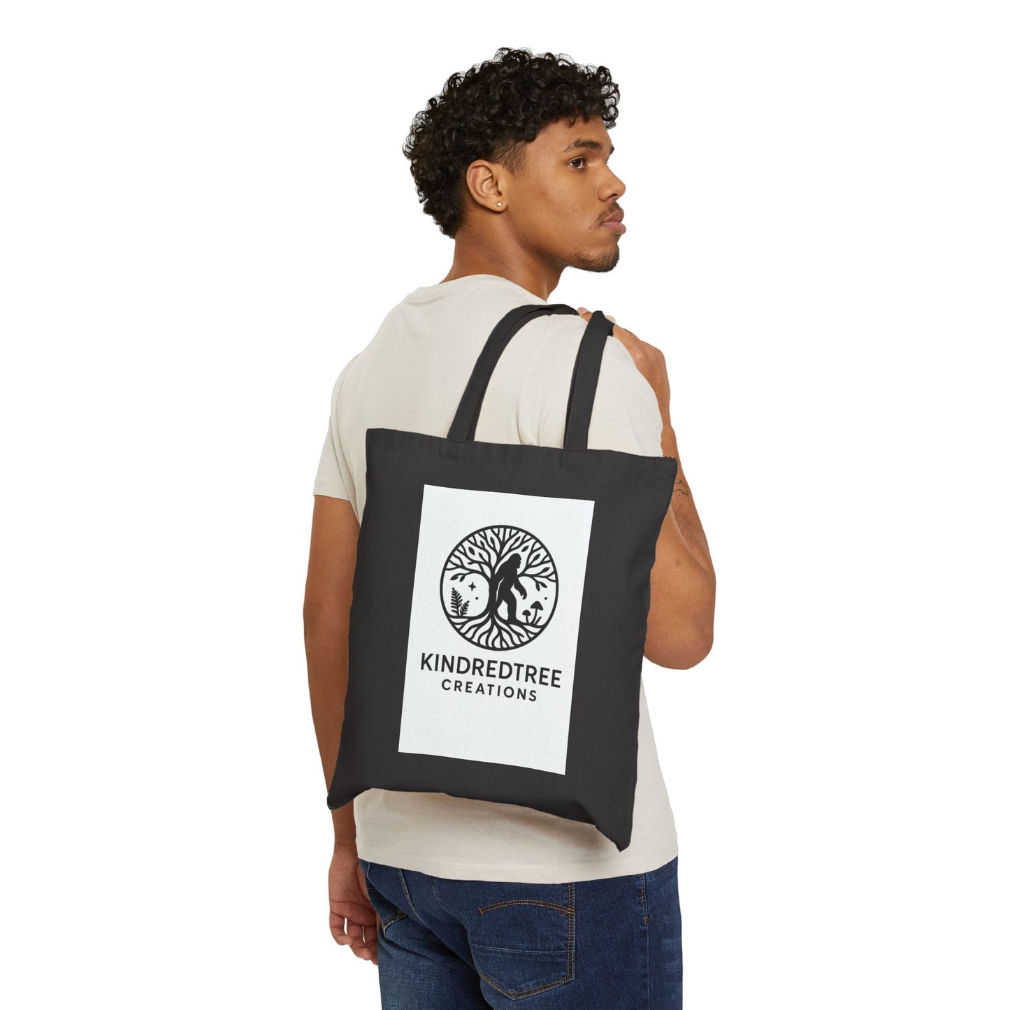 Kindred Tree Logo Cotton Canvas Tote Bag — Eco-Friendly Market & Book Bag