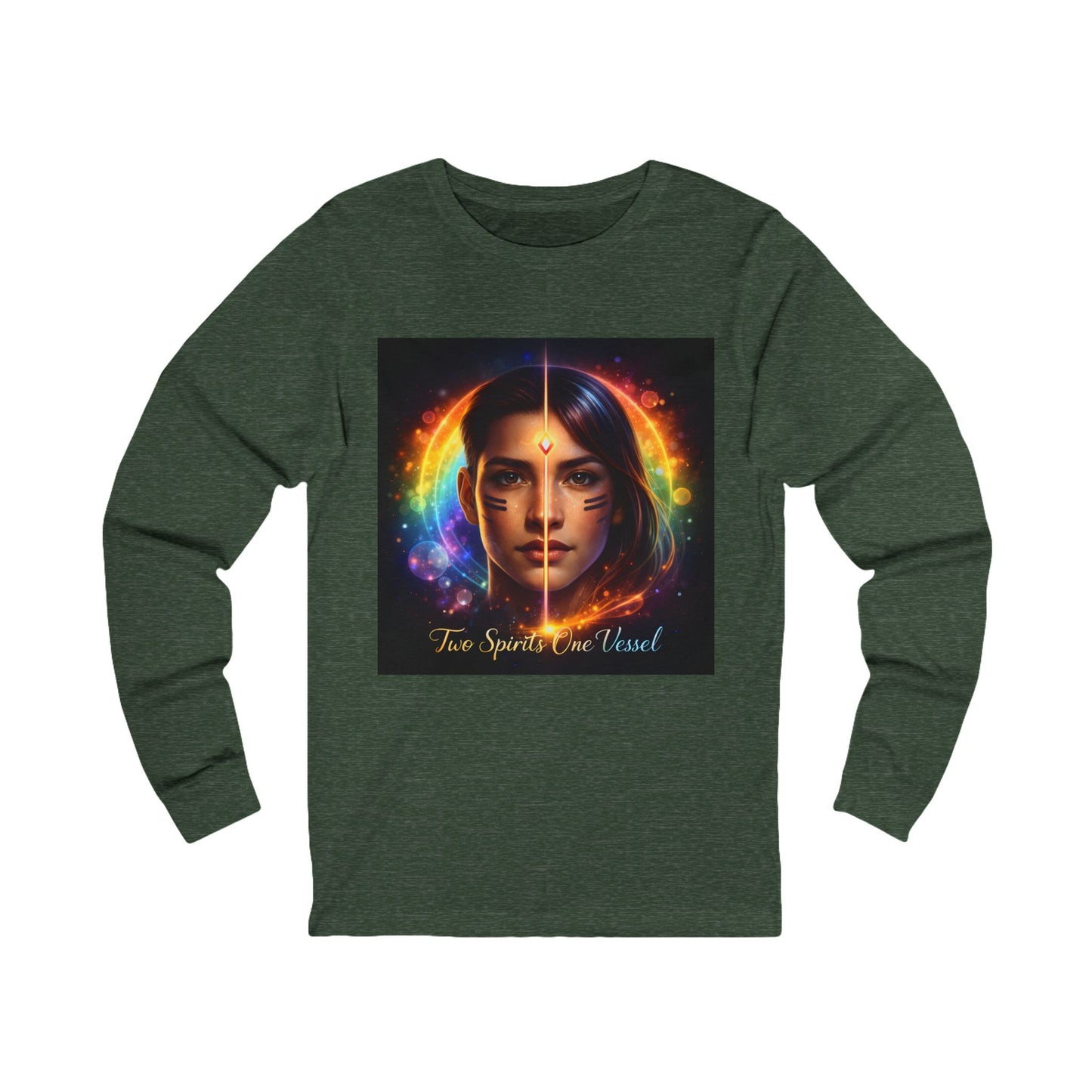 Spiritual Rainbow Soul Long Sleeve Tee — "The Spirit is One"