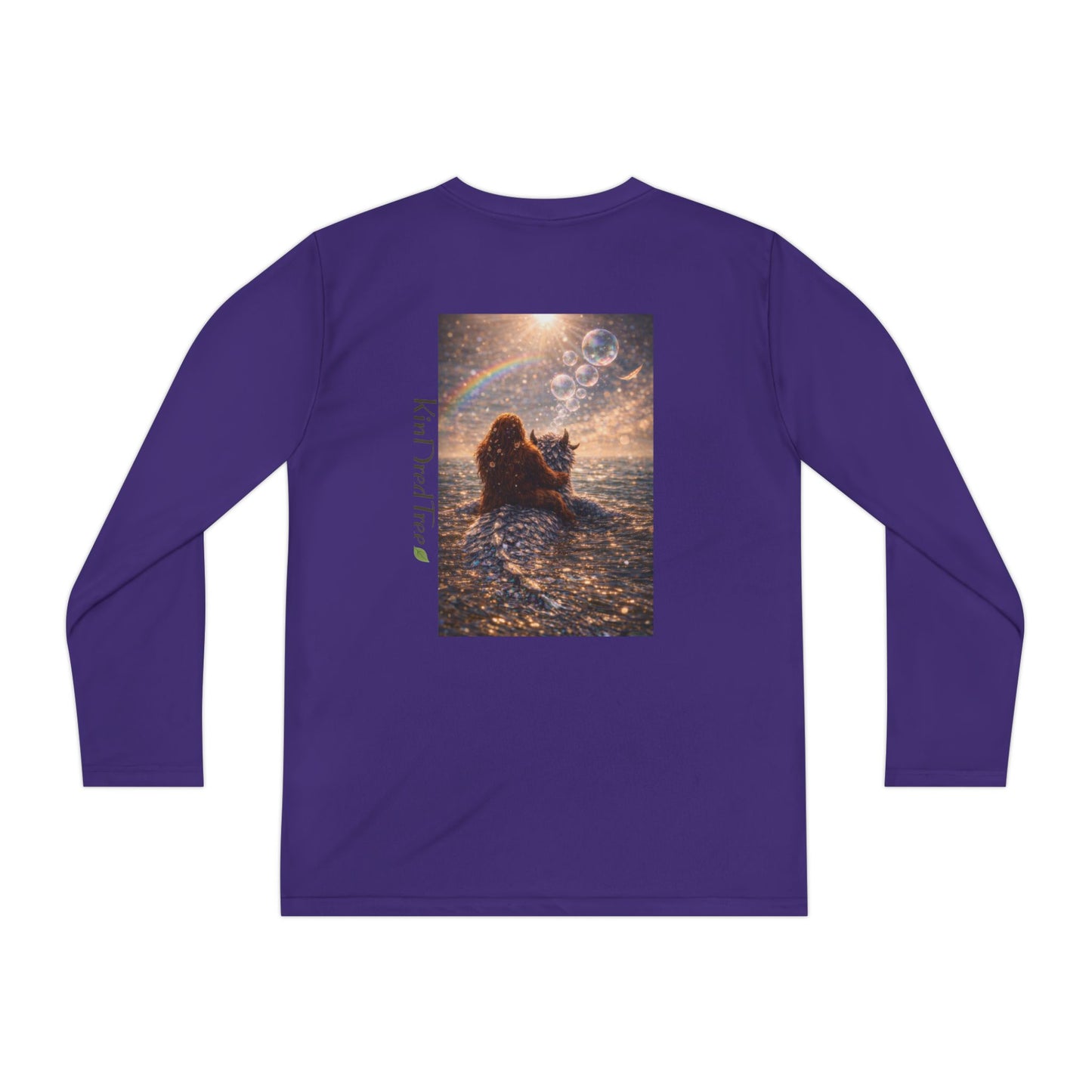 Youth Long Sleeve Tee — "Friends Come in Many Forms" Sasquatch & Dragon Dreamscape