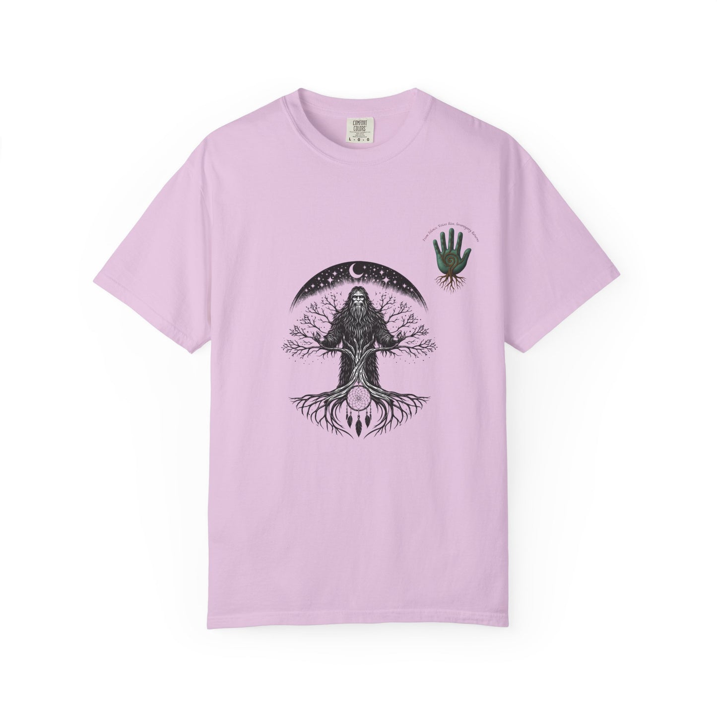 Sasquatch Guardian Tee — "Voices Rise, Sovereignty Returns" MMIW Tribute