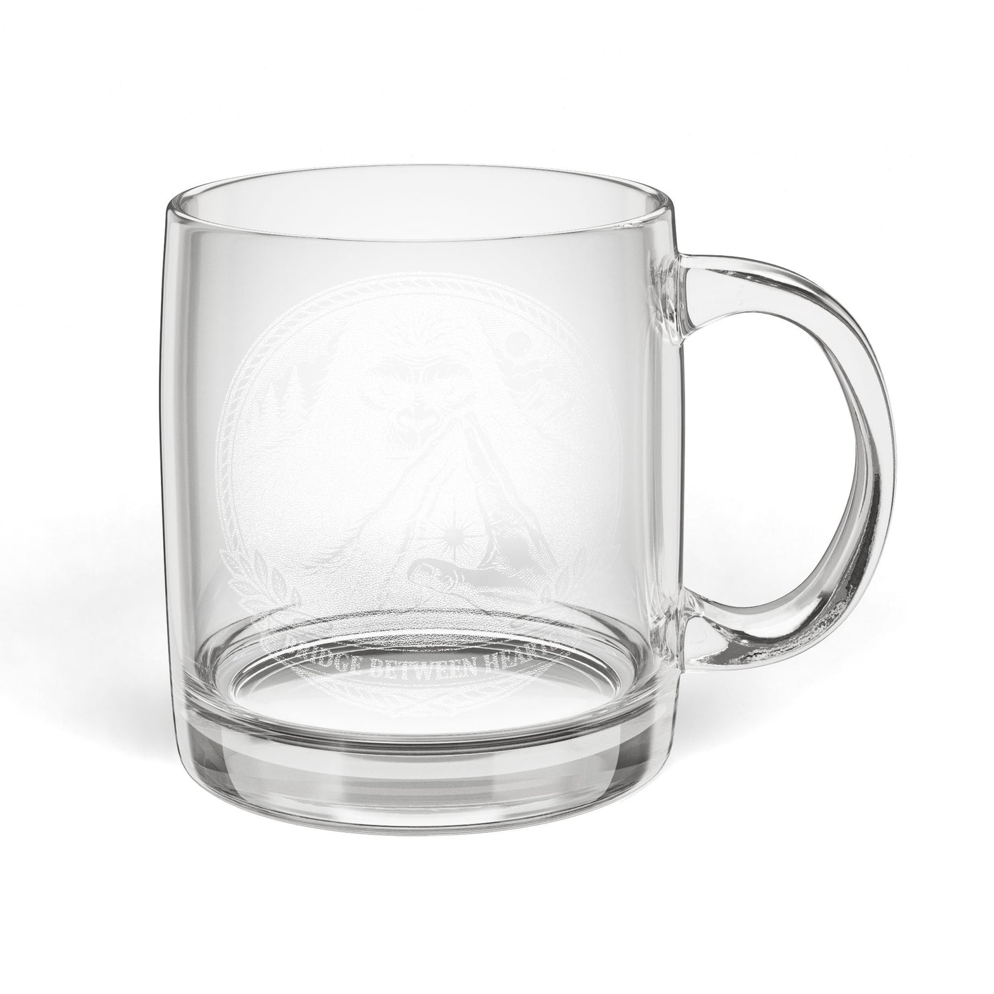 Engraved Glass Coffee Mug — 12.25oz Clear Personalized Cup
