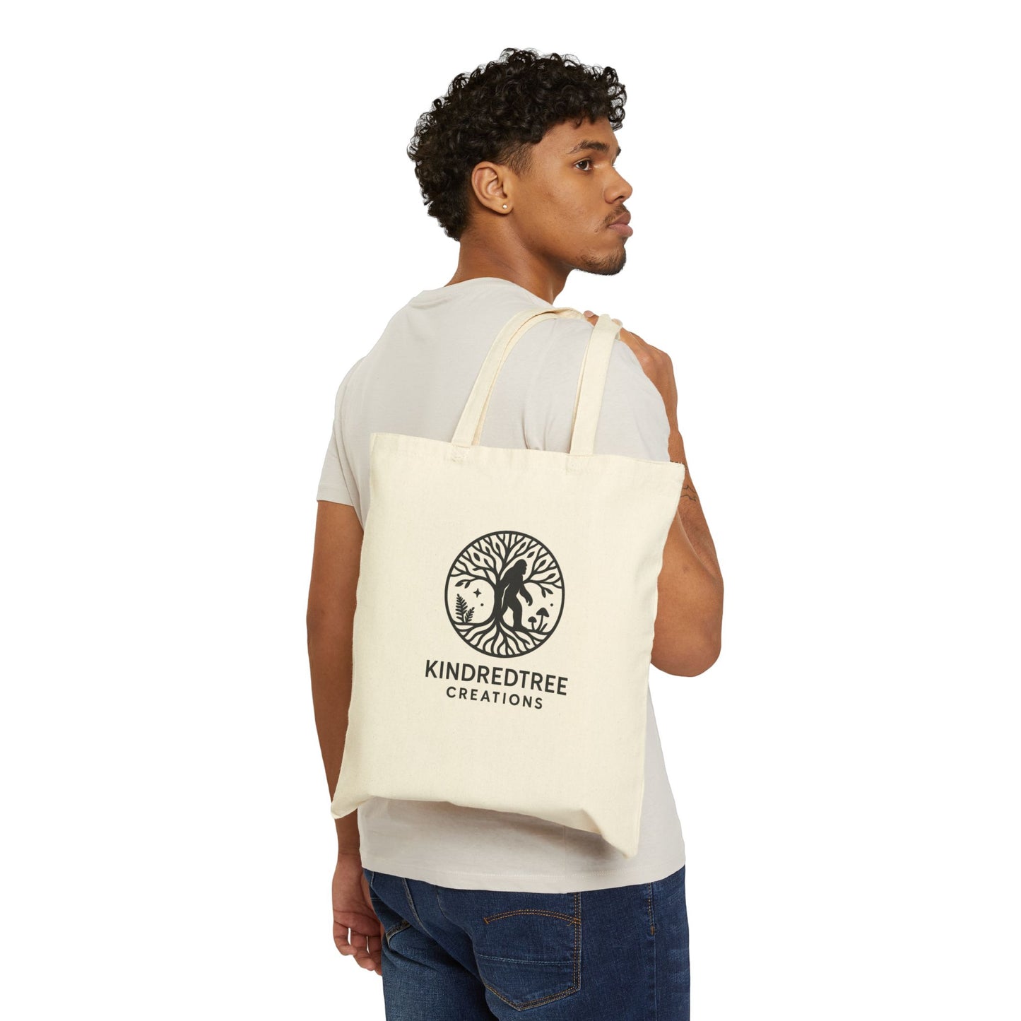 Kindred Tree Logo Cotton Canvas Tote Bag — Eco-Friendly Market & Book Bag