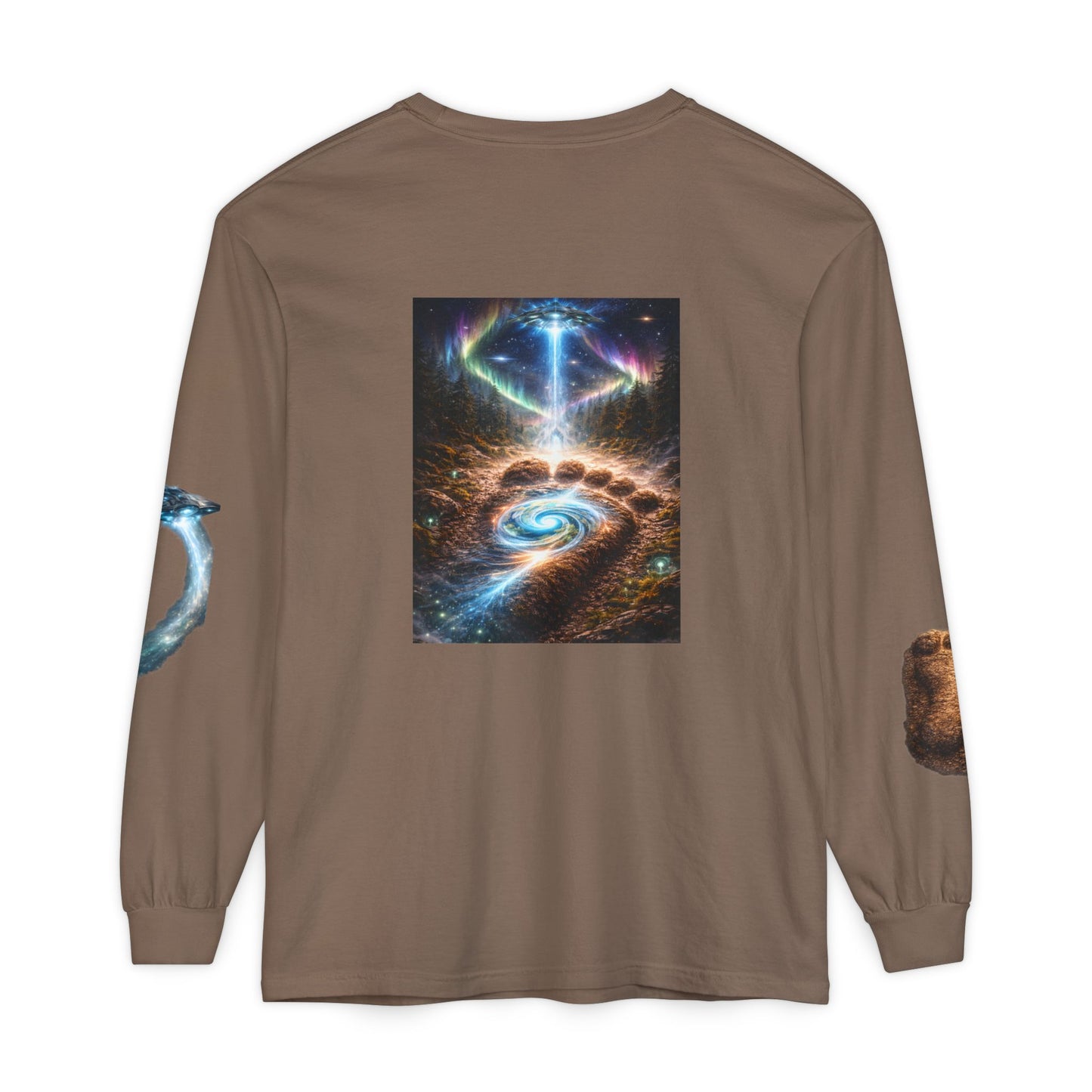 The Imprints of Our First Ancestors Long Sleeve Cosmic Sasquatch Guardian Tee