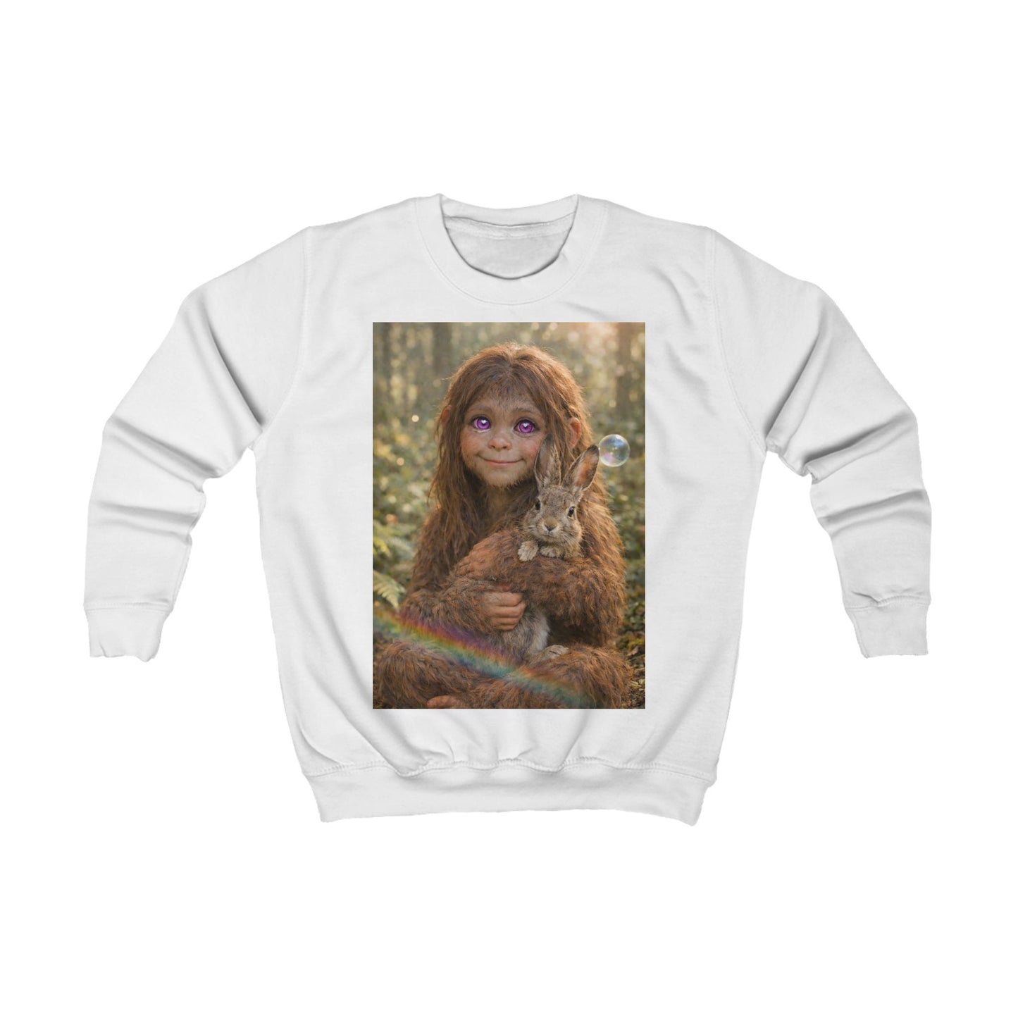Innocence of the Forest-Sasquatch Child Kids Sweatshirt