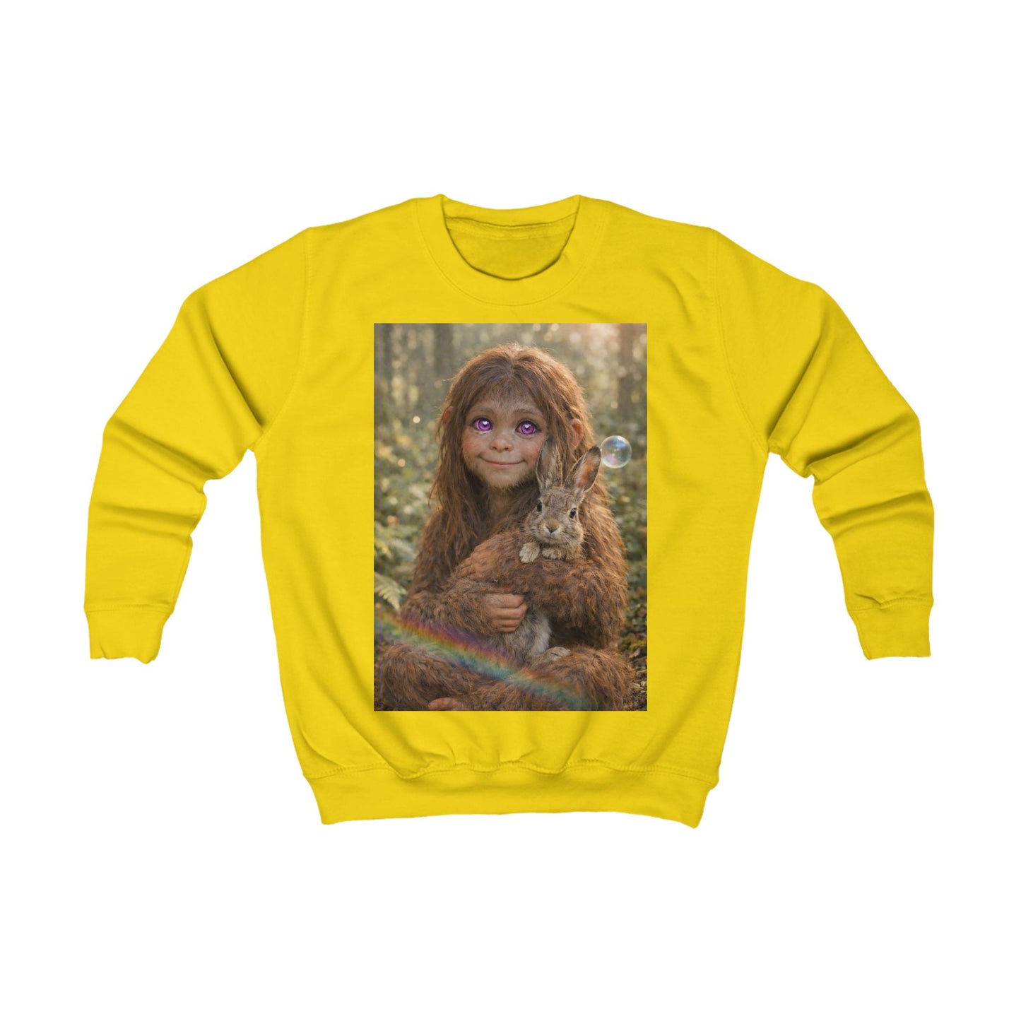 Innocence of the Forest-Sasquatch Child Kids Sweatshirt
