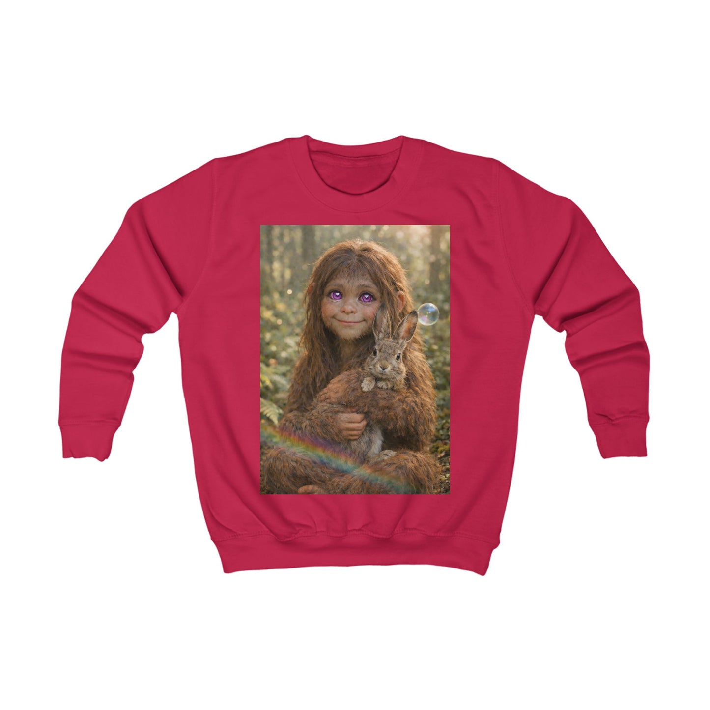 Innocence of the Forest-Sasquatch Child Kids Sweatshirt