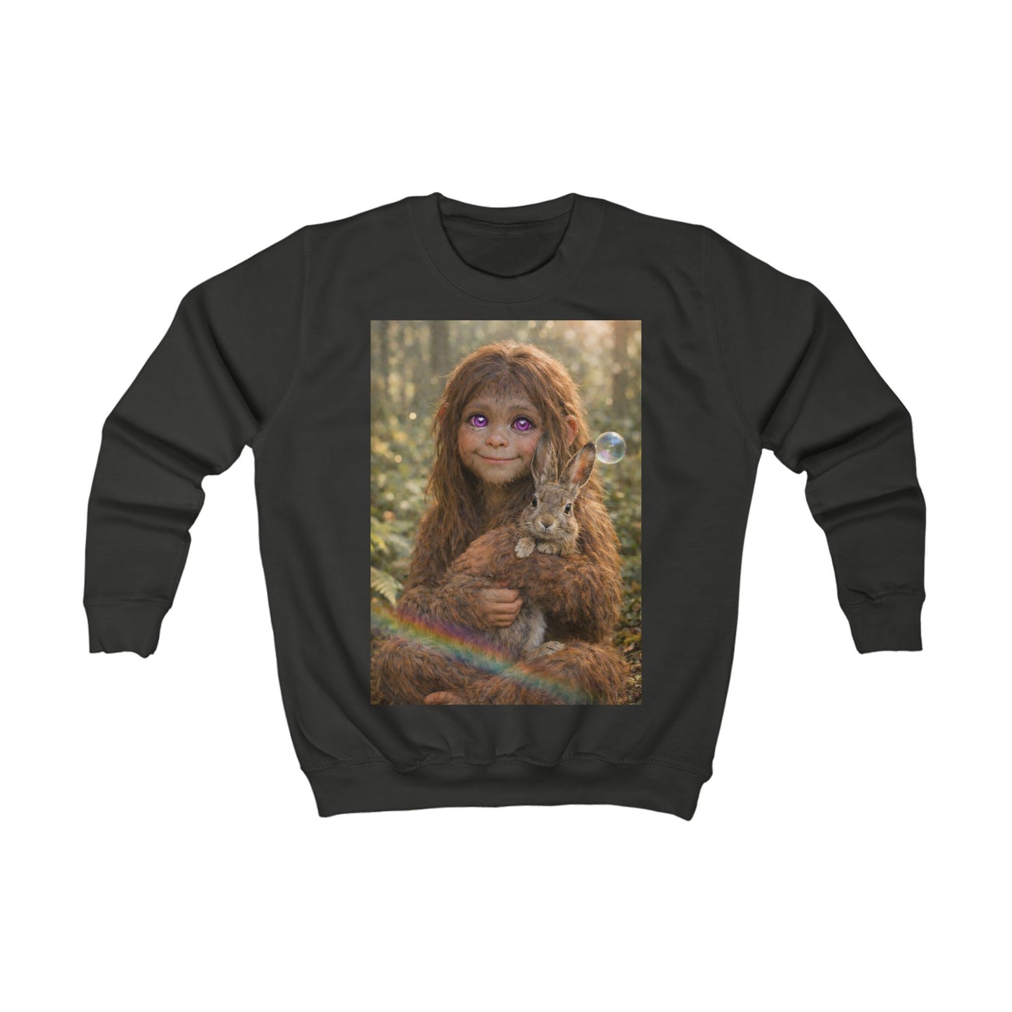 Innocence of the Forest-Sasquatch Child Kids Sweatshirt