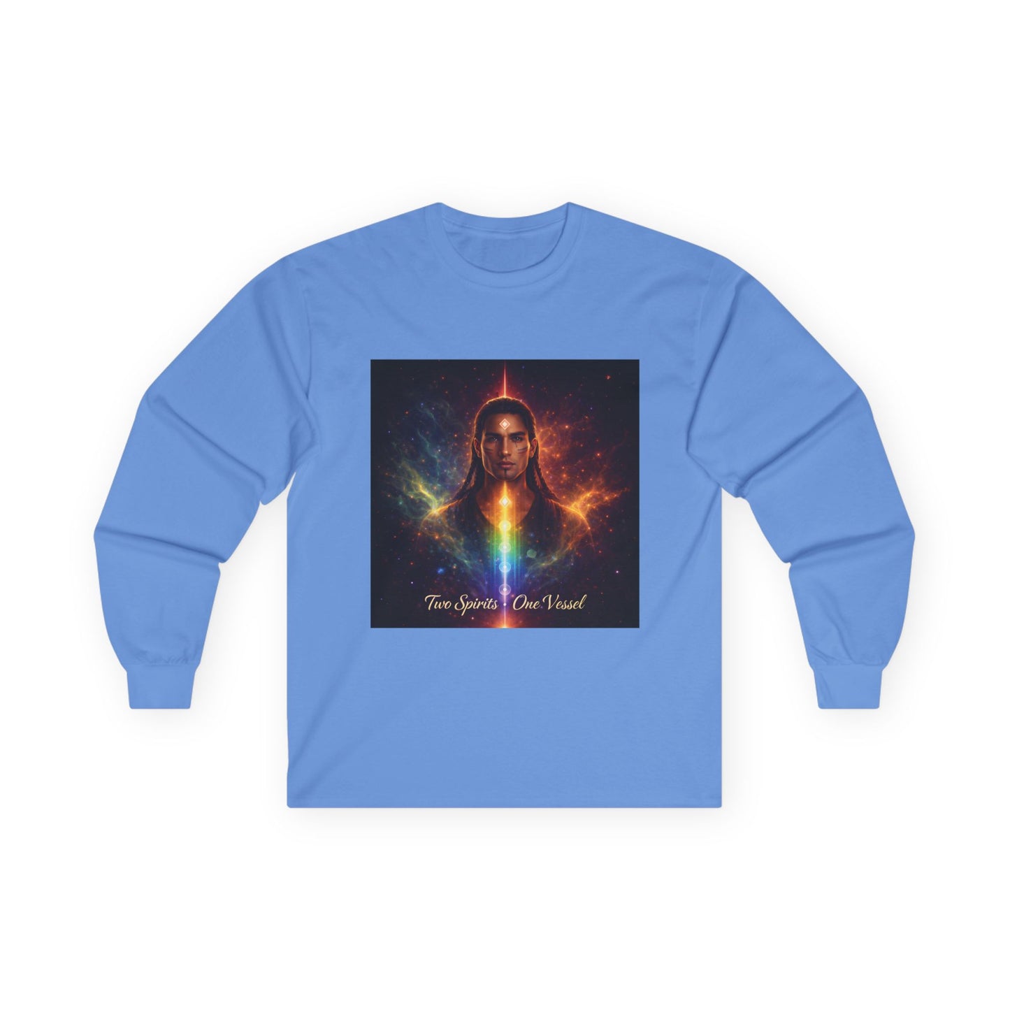 Long Sleeve Tee — "Bridge Walker" Spiritual Cosmic Portrait
