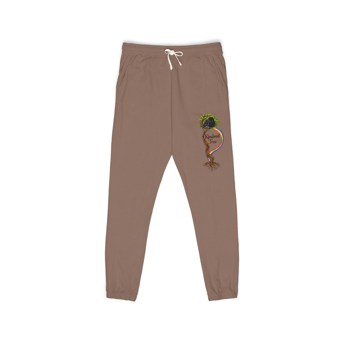 KindredTree- Guardian Roots Embroidery Joggers Fleece Sweatpants