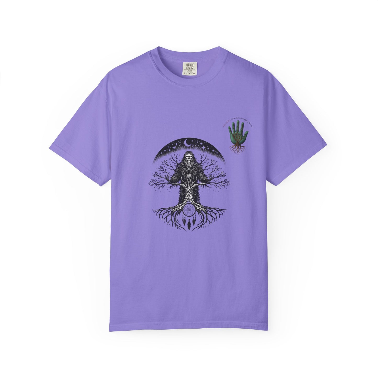 Sasquatch Guardian Tee — "Voices Rise, Sovereignty Returns" MMIW Tribute