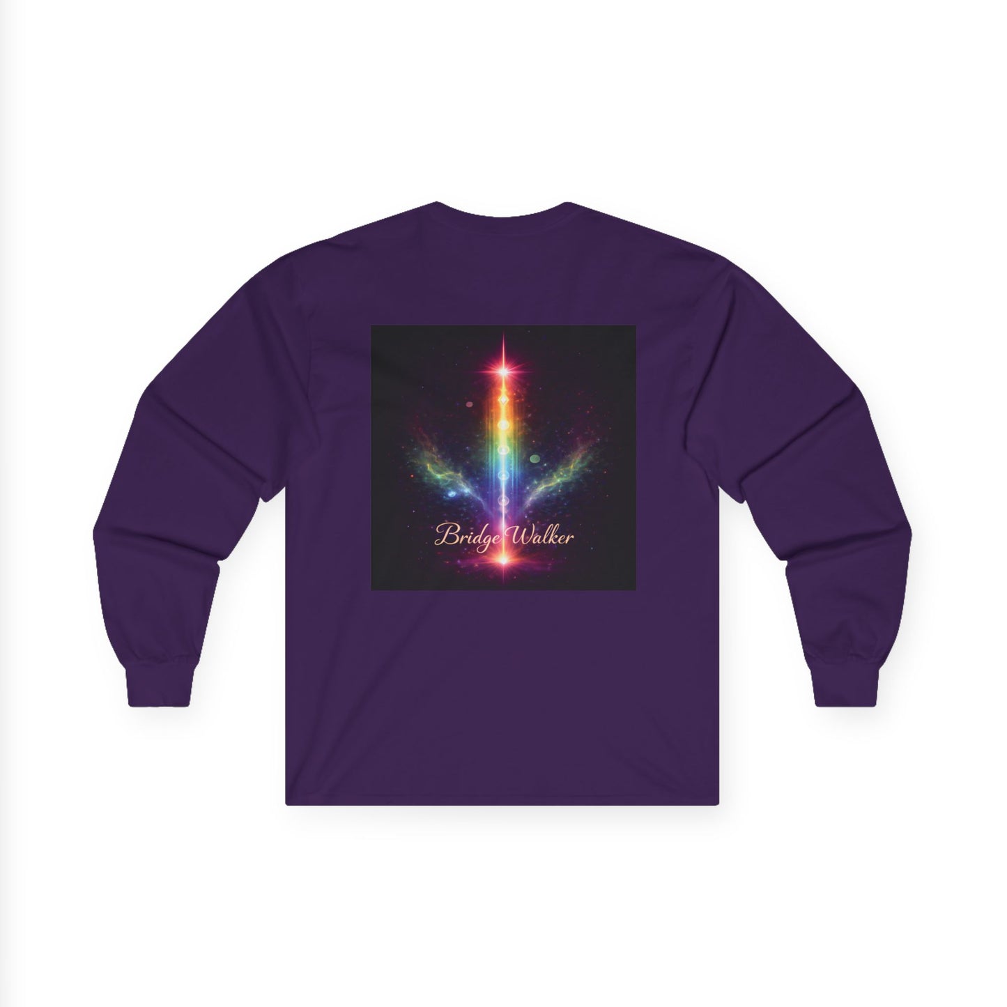 Long Sleeve Tee — "Bridge Walker" Spiritual Cosmic Portrait