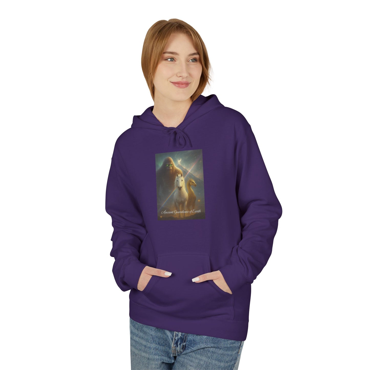 Cosmic Portal Hoodie — "Searching for Earth’s Story" Astral Landscape Pullover