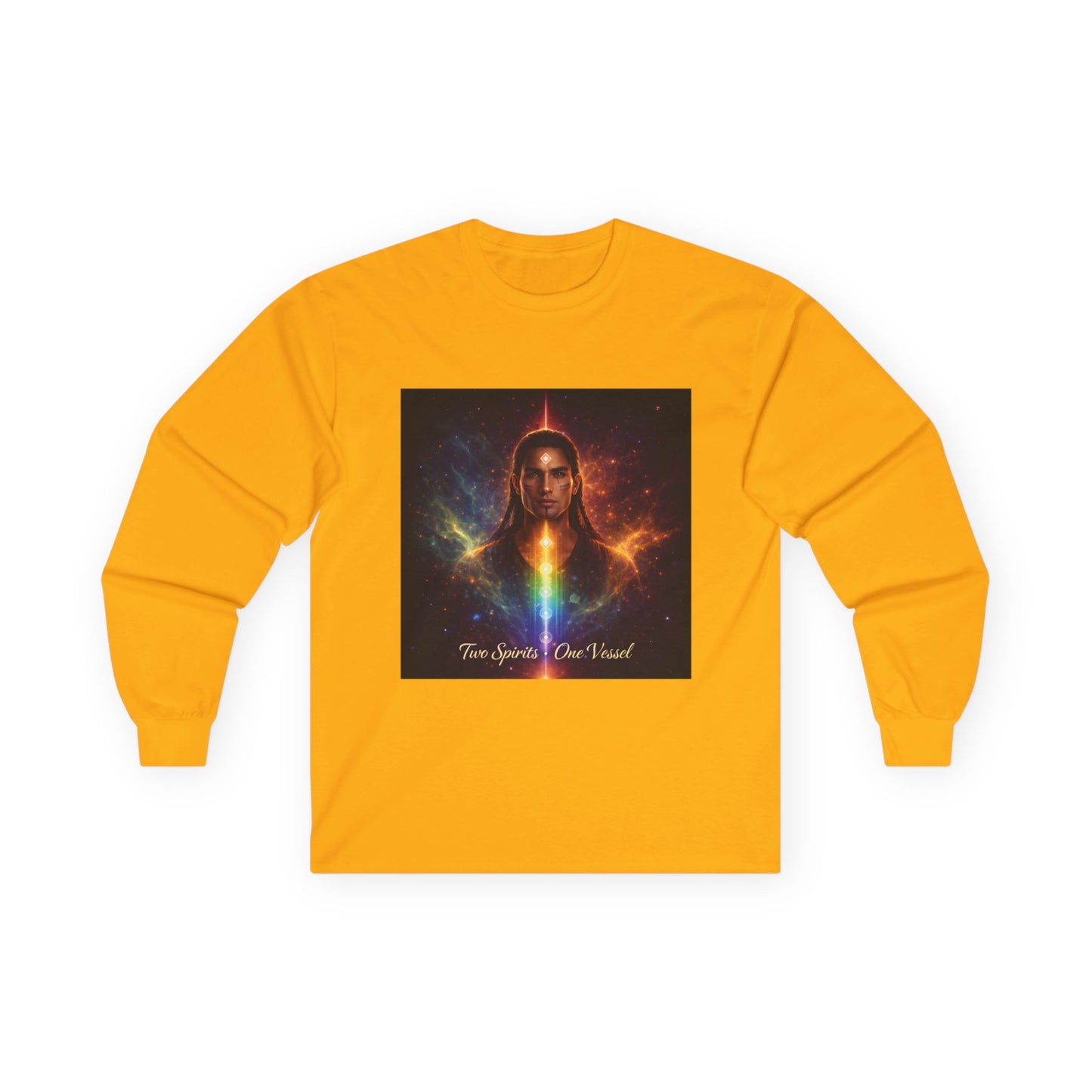 Long Sleeve Tee — "Bridge Walker" Spiritual Cosmic Portrait