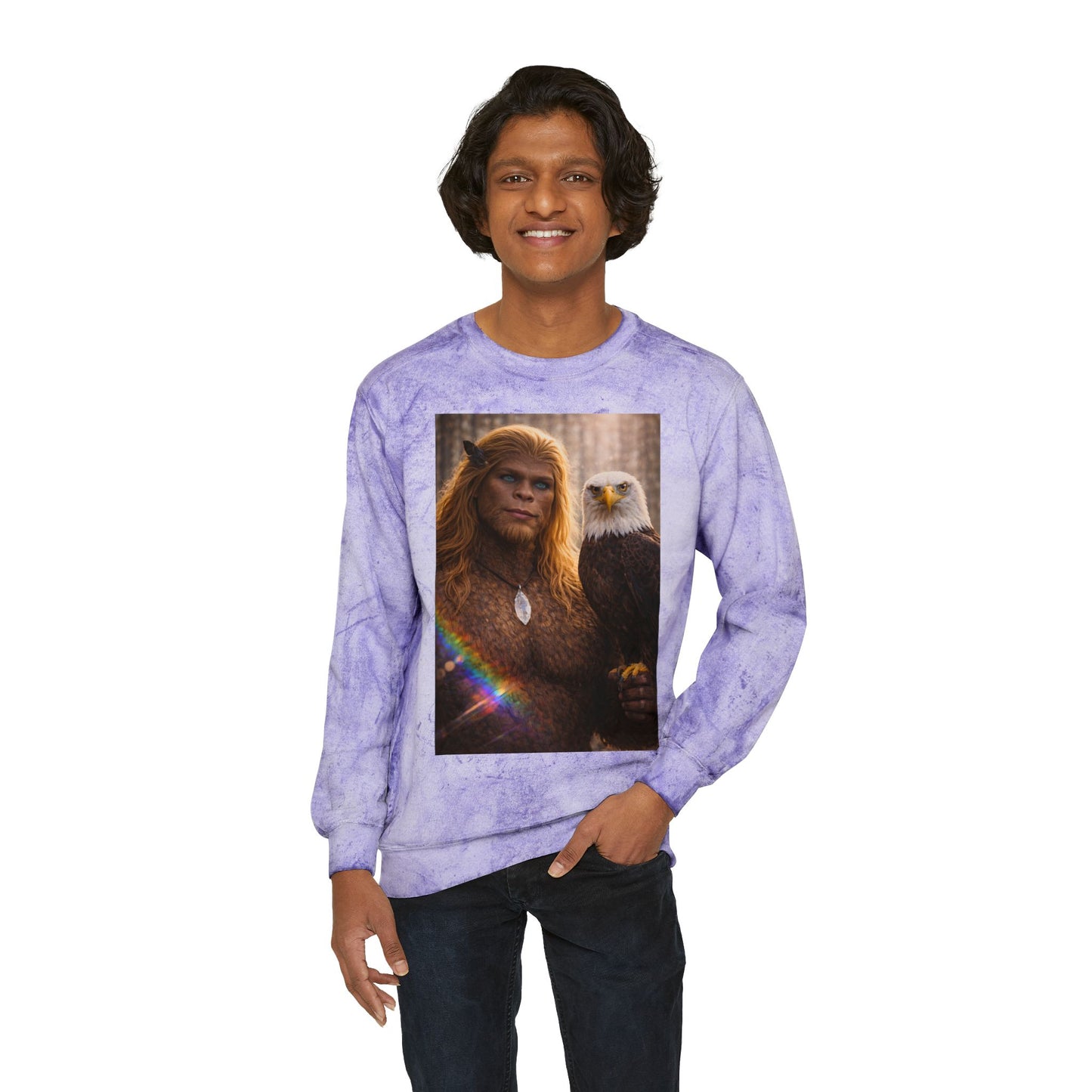 Eyes of the Living Rainbow — Sasquatch Prince Crewneck Sweatshirt