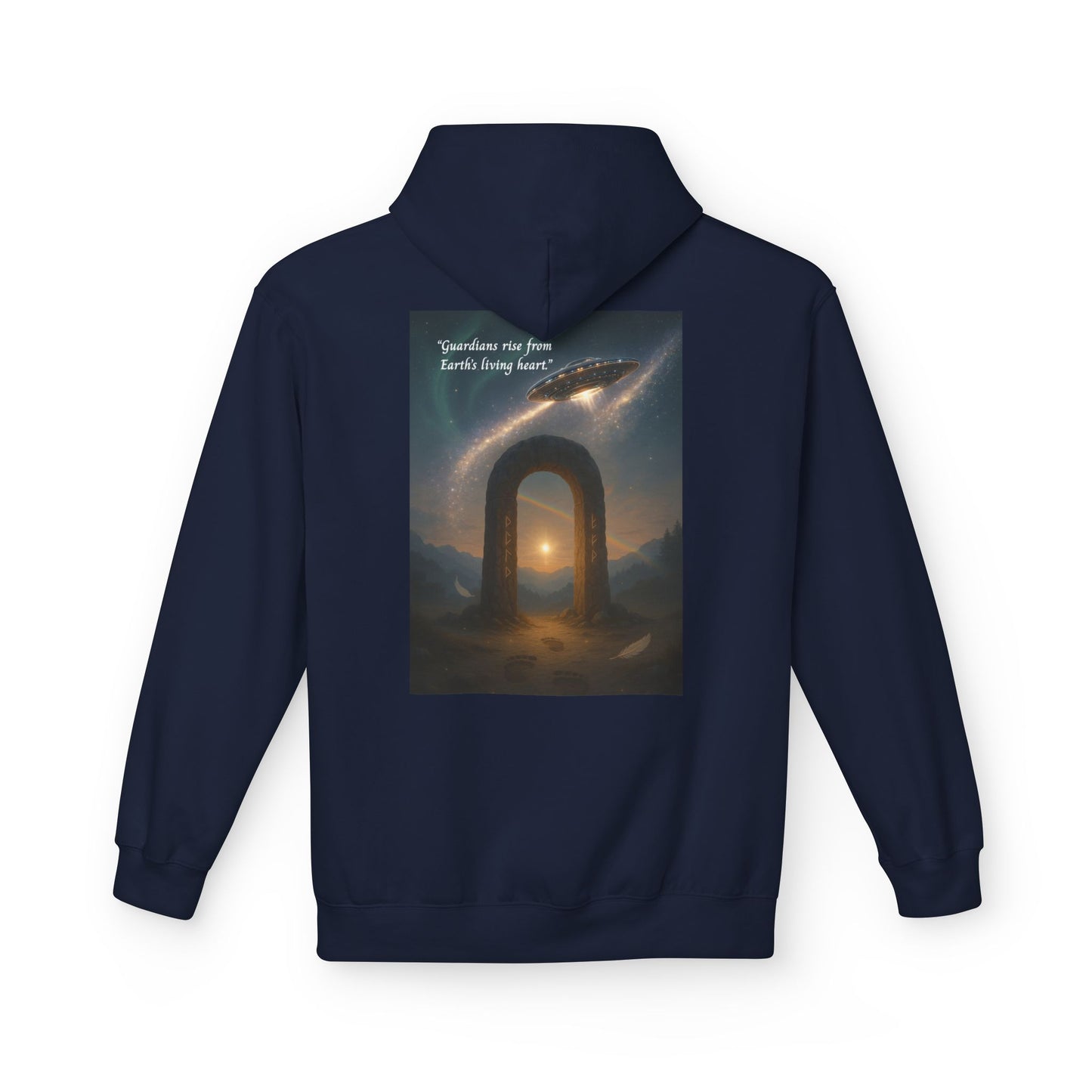 Cosmic Portal Hoodie — "Searching for Earth’s Story" Astral Landscape Pullover