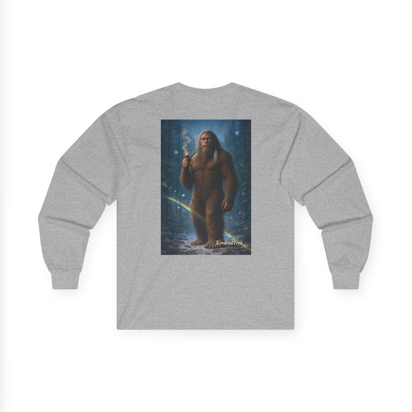 Bigfoot Forest Graphic Tee — Sasquatch Illustration Long Sleeve