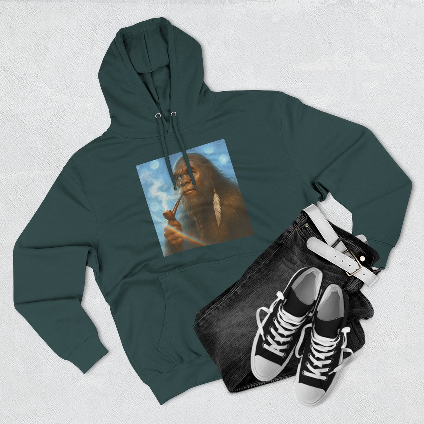 Sasquatch Prince of the Rainbow Forest Hoodie