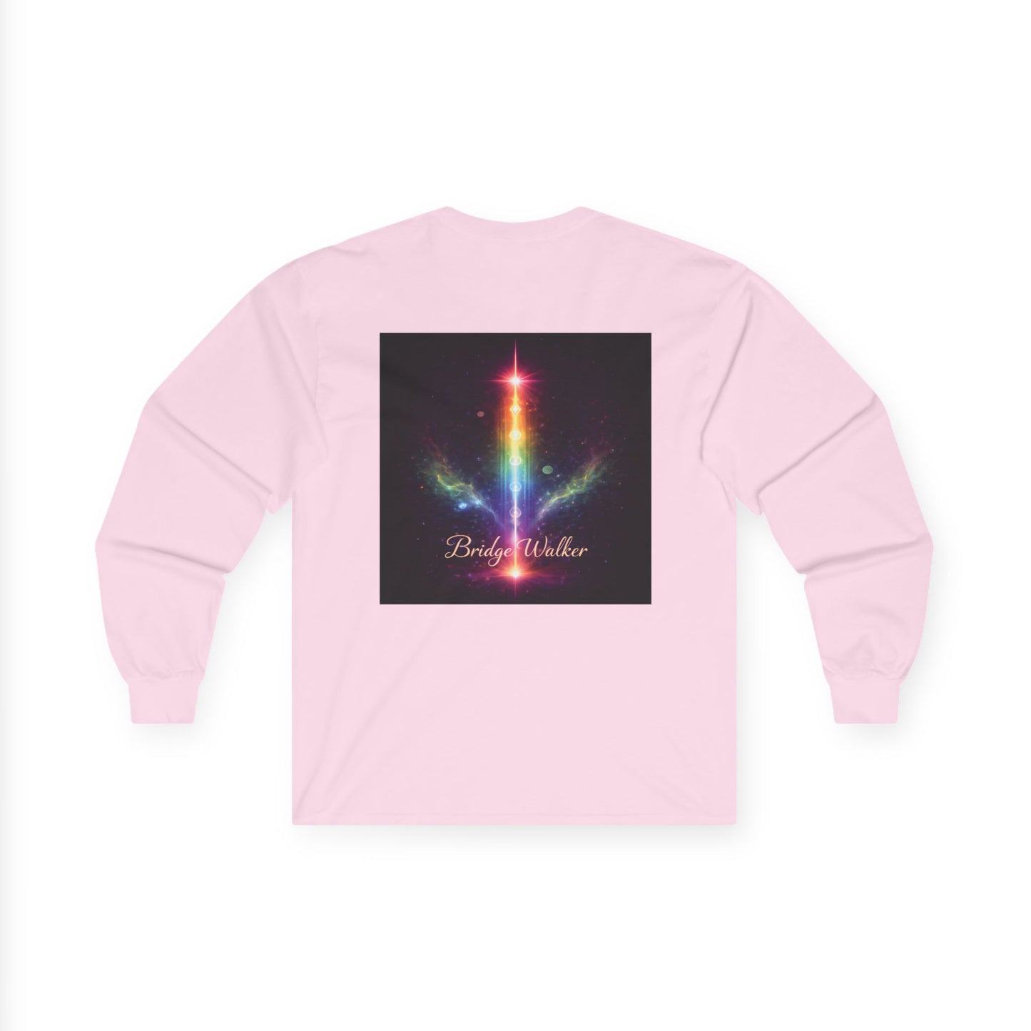 Long Sleeve Tee — "Bridge Walker" Spiritual Cosmic Portrait