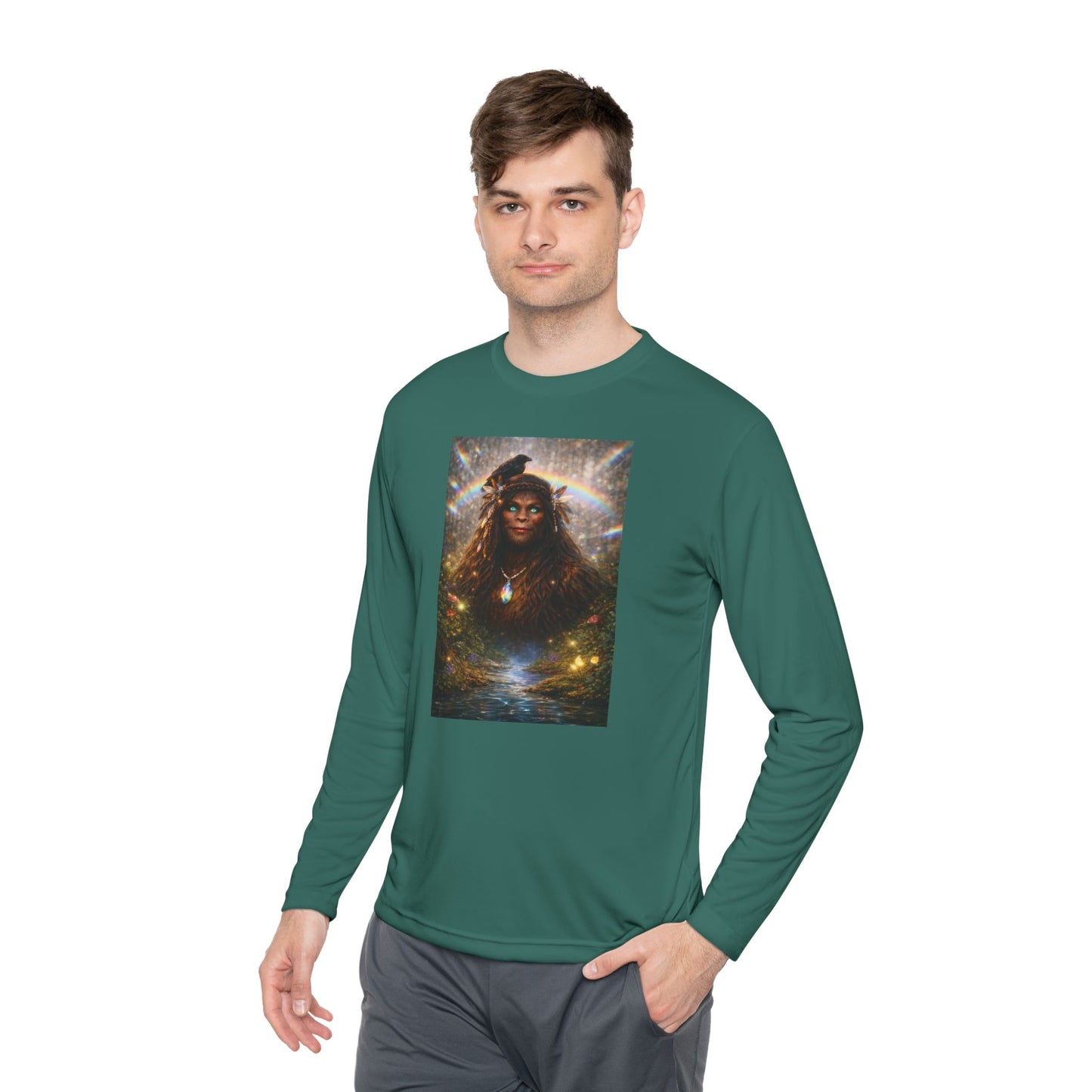Guardian of the Rainbow Veil- Unisex Lightweight Long Sleeve Tee