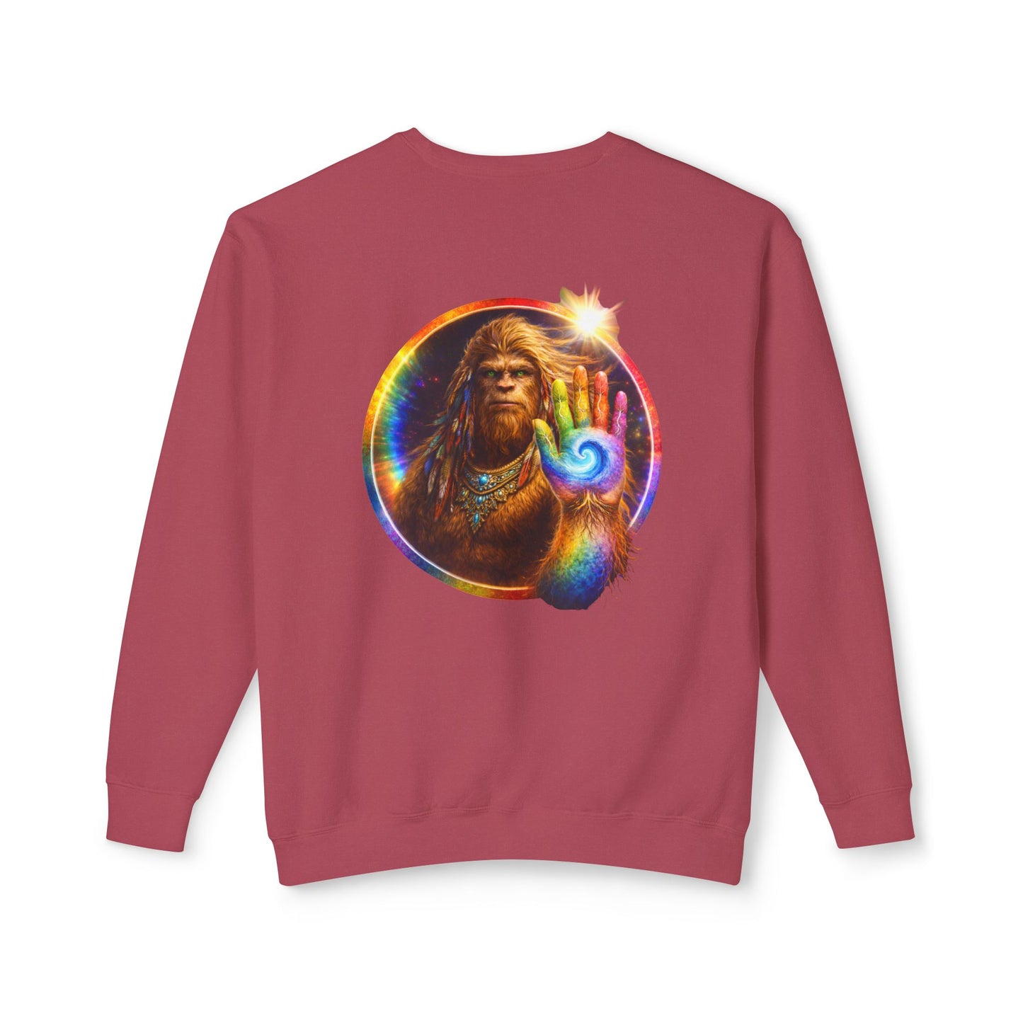 ALL LIFE MATTERS — The Sasquatch Forest Elder’s- Hand Crewneck Sweatshirt