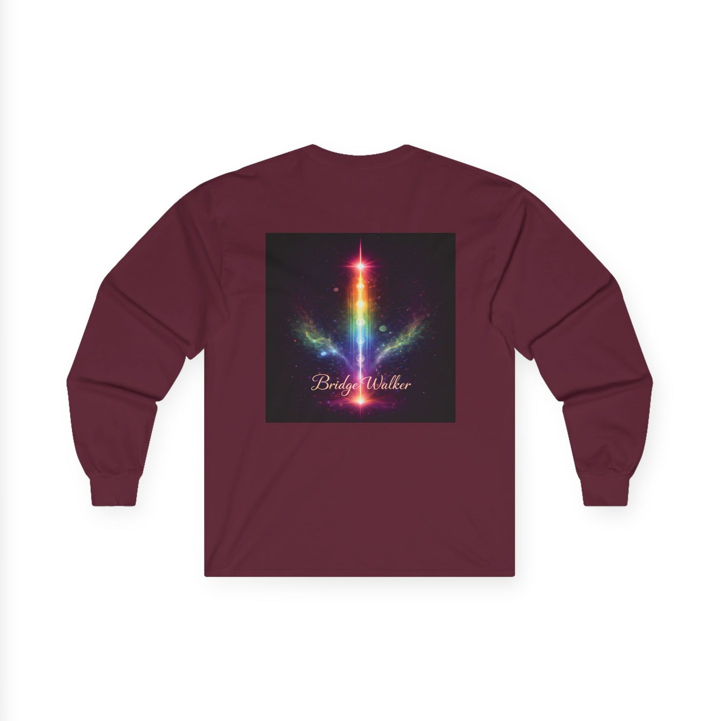 Long Sleeve Tee — "Bridge Walker" Spiritual Cosmic Portrait