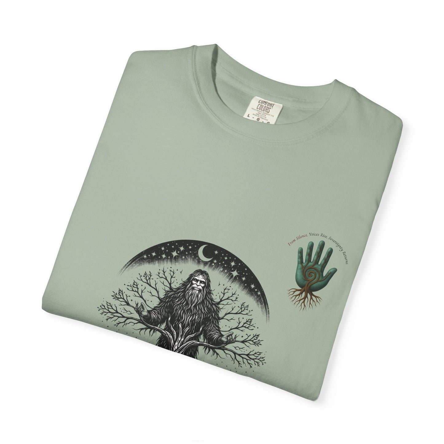 Sasquatch Guardian Tee — "Voices Rise, Sovereignty Returns" MMIW Tribute