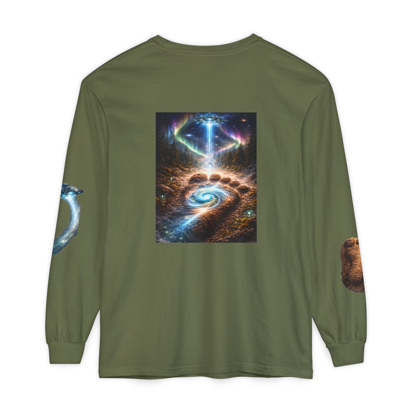 The Imprints of Our First Ancestors Long Sleeve Cosmic Sasquatch Guardian Tee