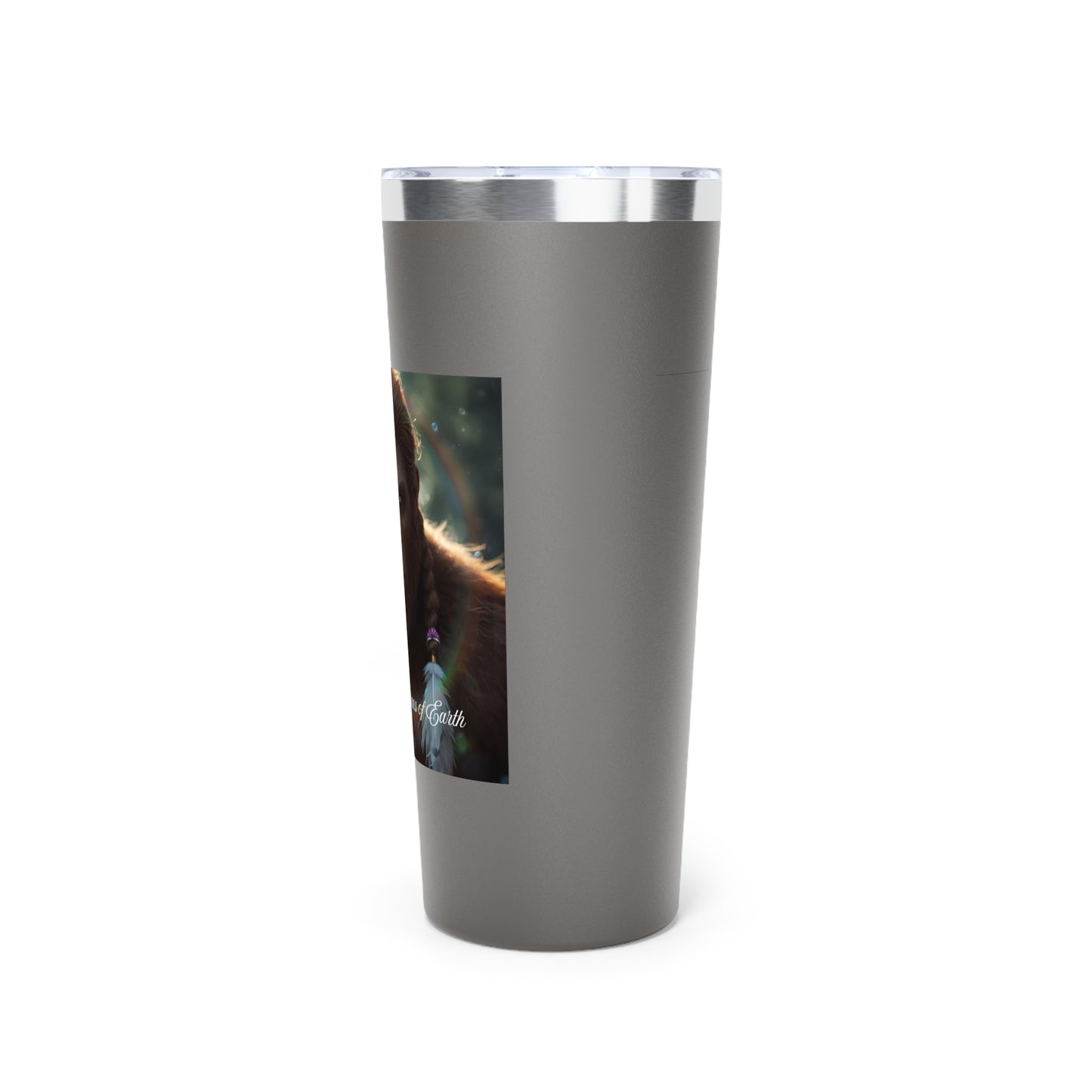 22oz Insulated Tumbler — “Ancient Guardian” Sasquatch Graphic, Copper Vacuum Travel Mug