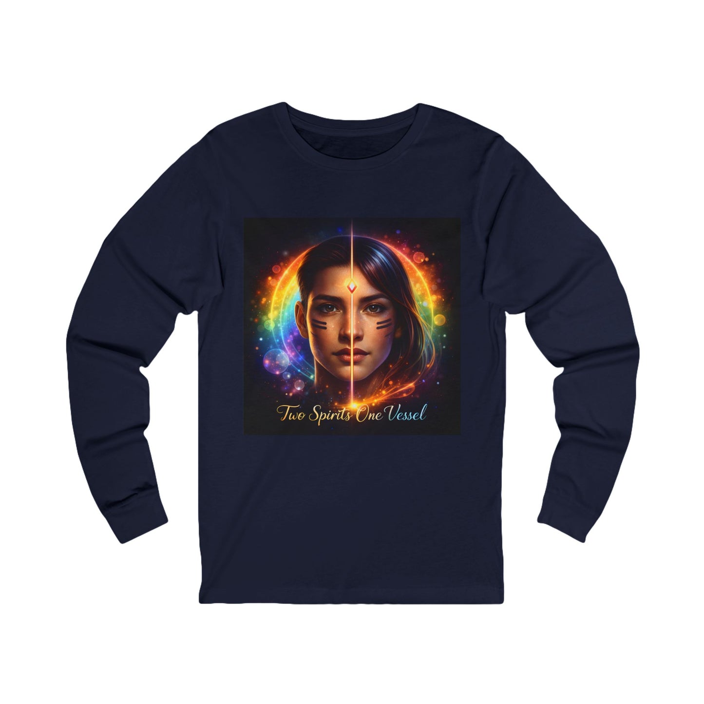 Spiritual Rainbow Soul Long Sleeve Tee — "The Spirit is One"