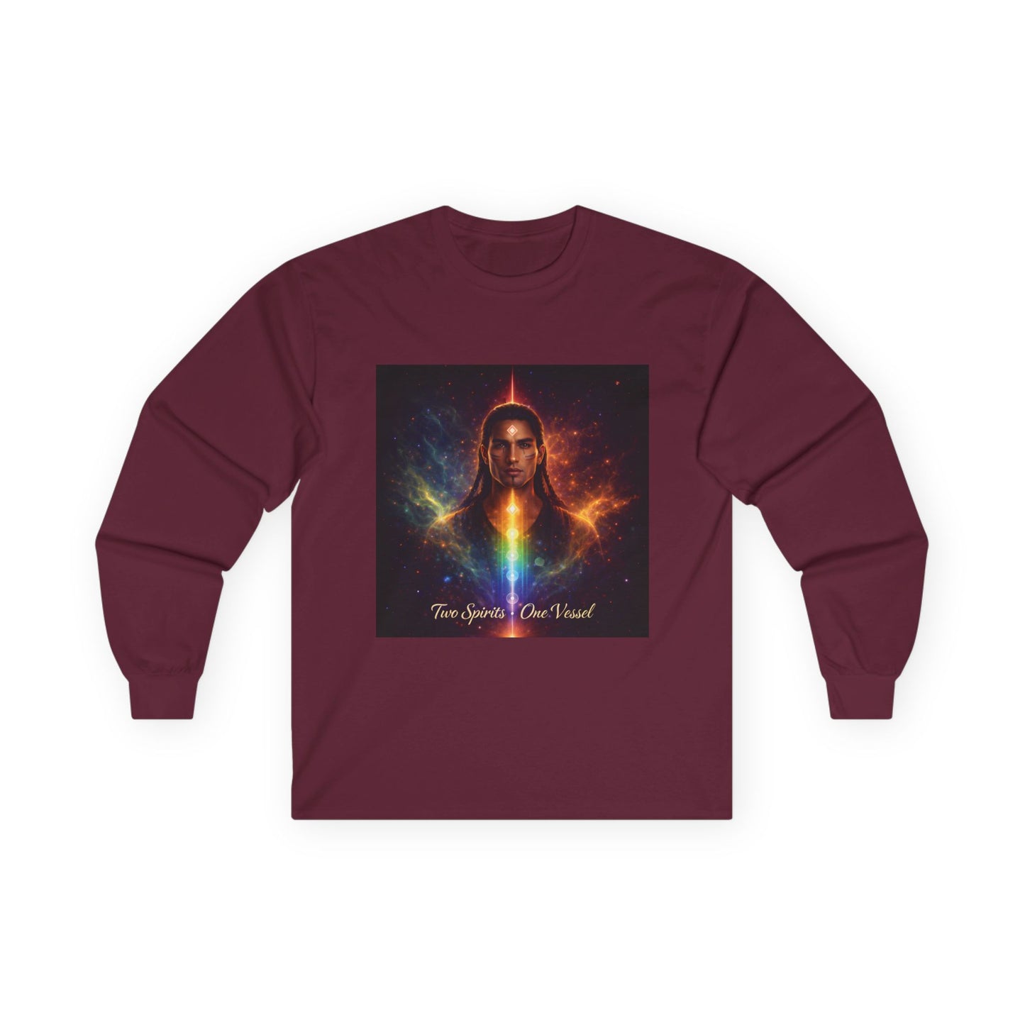 Long Sleeve Tee — "Bridge Walker" Spiritual Cosmic Portrait
