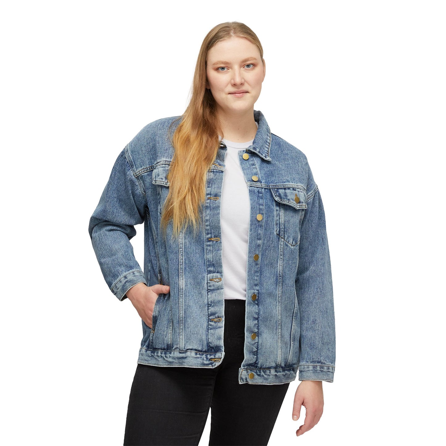 Denim Jacket — 'Bridge Between Hearts Sasquatch Human Alliance