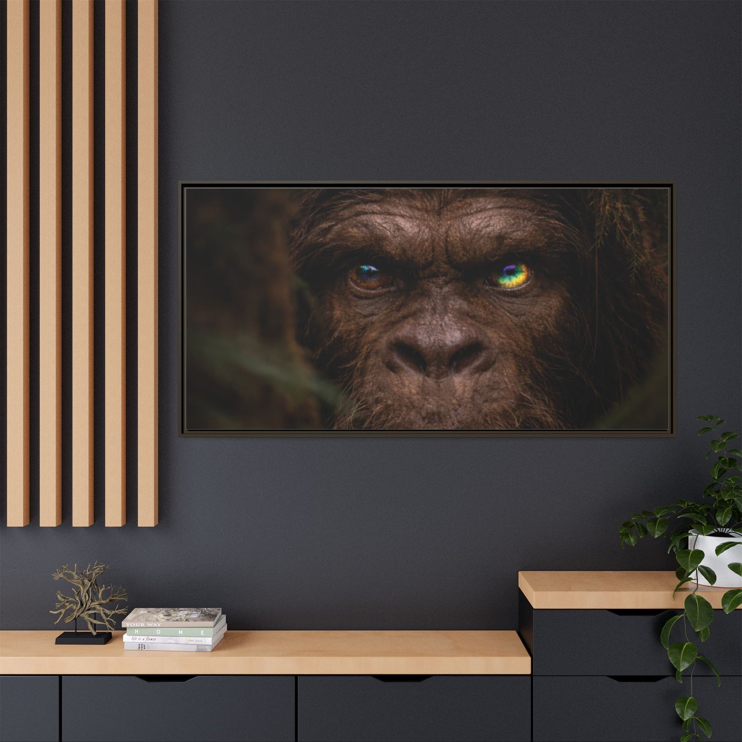 Their Eyes of the Living Rainbow- The Sasquatch People  Portrait Wall Art
