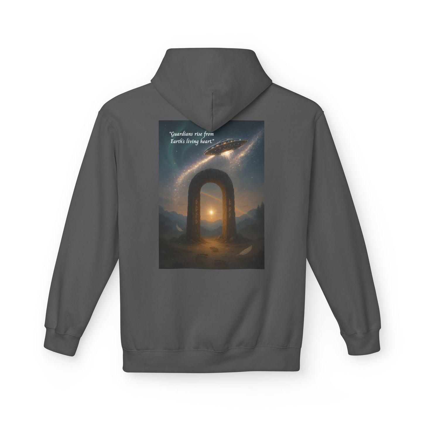 Cosmic Portal Hoodie — "Searching for Earth’s Story" Astral Landscape Pullover
