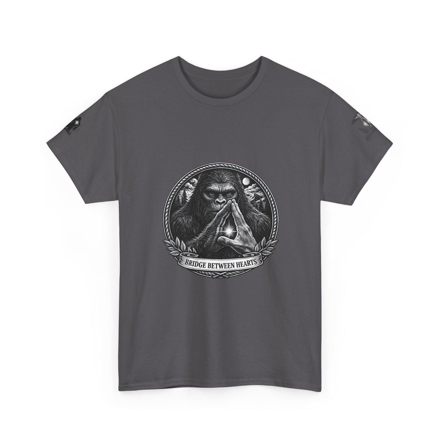 Sacred Bond with Forest Elders Guardians Sasquatch and Human Alliance  Tee — "Balance Between Non Mythic Guardians " Graphic T‑Shirt