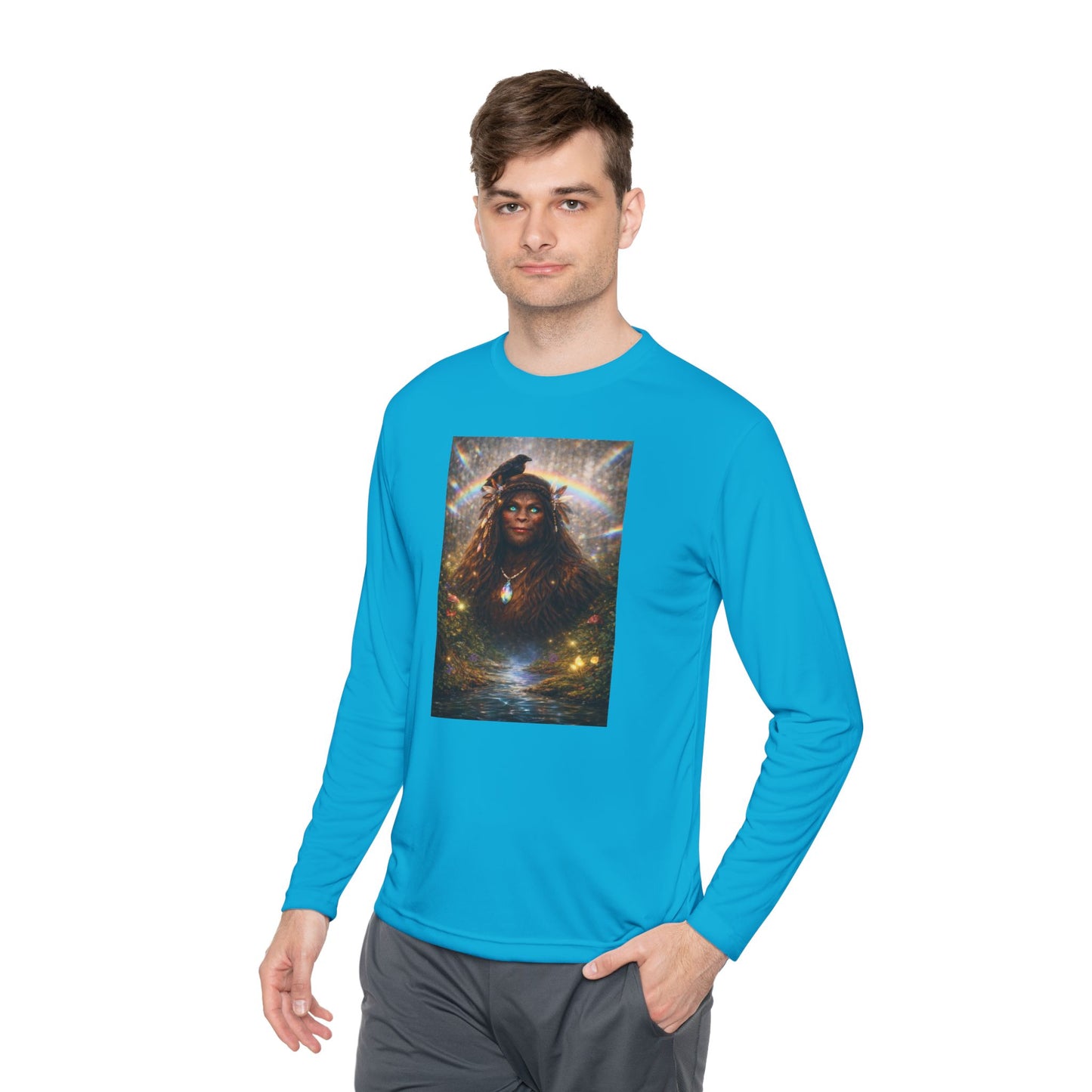Guardian of the Rainbow Veil- Unisex Lightweight Long Sleeve Tee