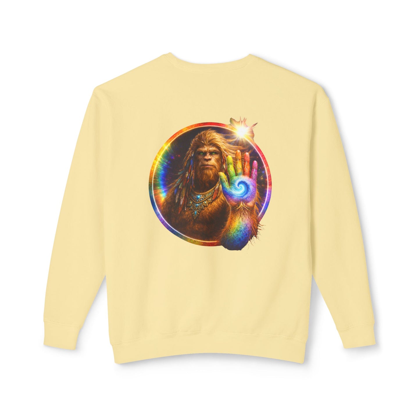ALL LIFE MATTERS — The Sasquatch Forest Elder’s- Hand Crewneck Sweatshirt