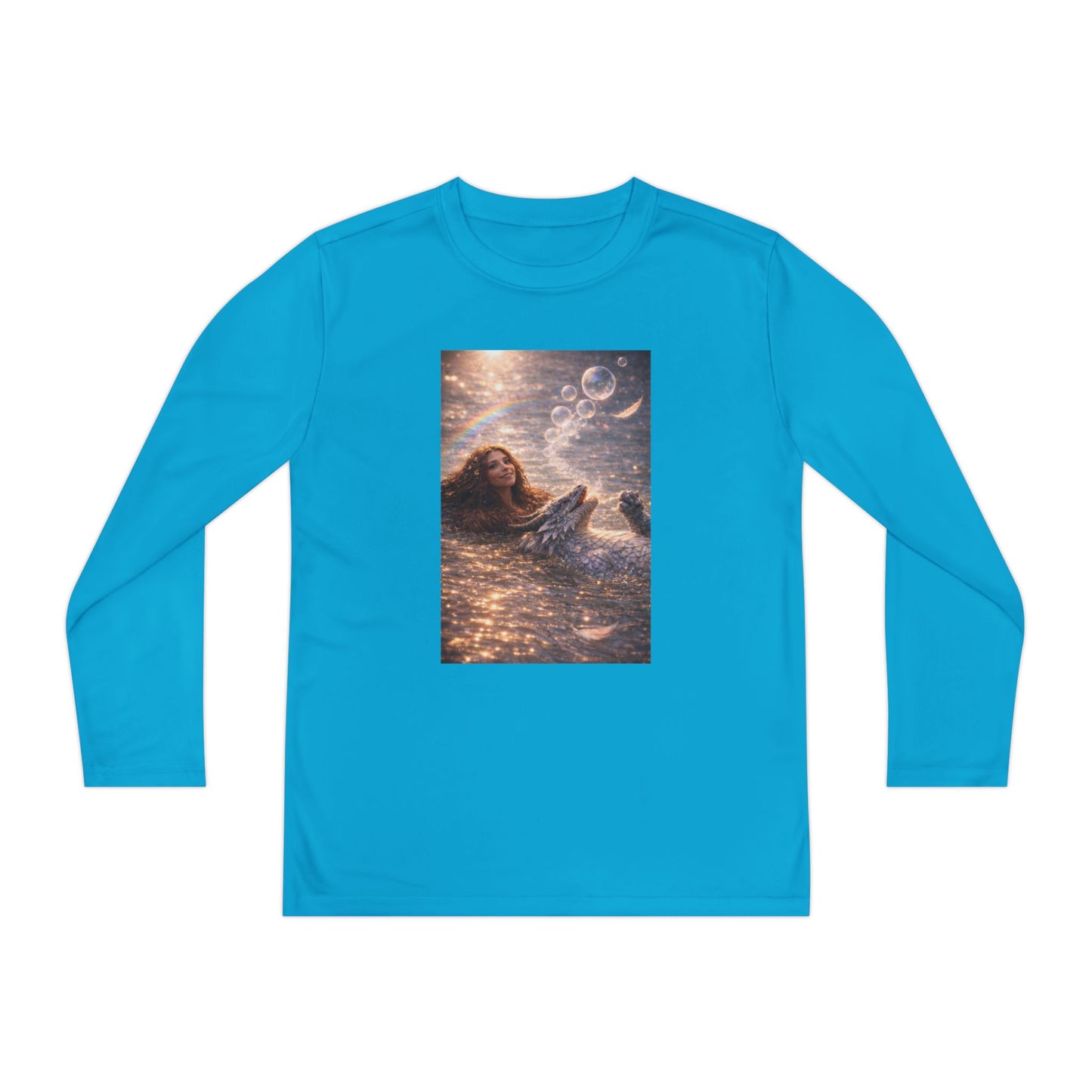 Youth Long Sleeve Tee — "Friends Come in Many Forms" Sasquatch & Dragon Dreamscape