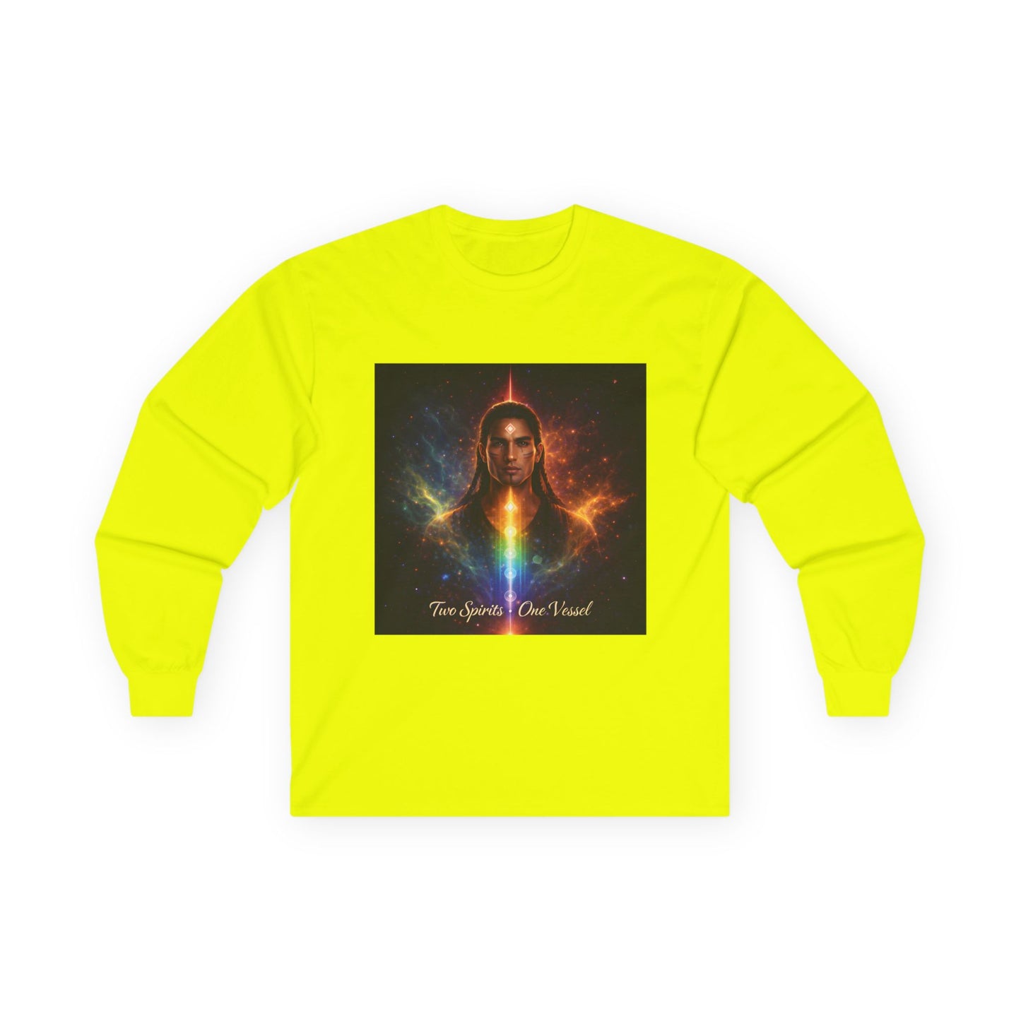 Long Sleeve Tee — "Bridge Walker" Spiritual Cosmic Portrait