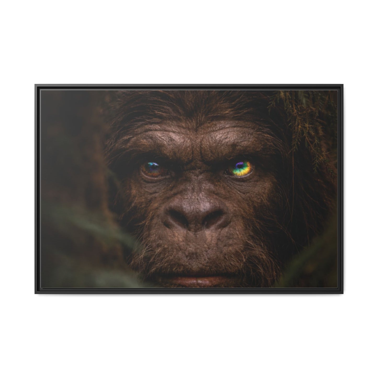 Their Eyes of the Living Rainbow- The Sasquatch People  Portrait Wall Art