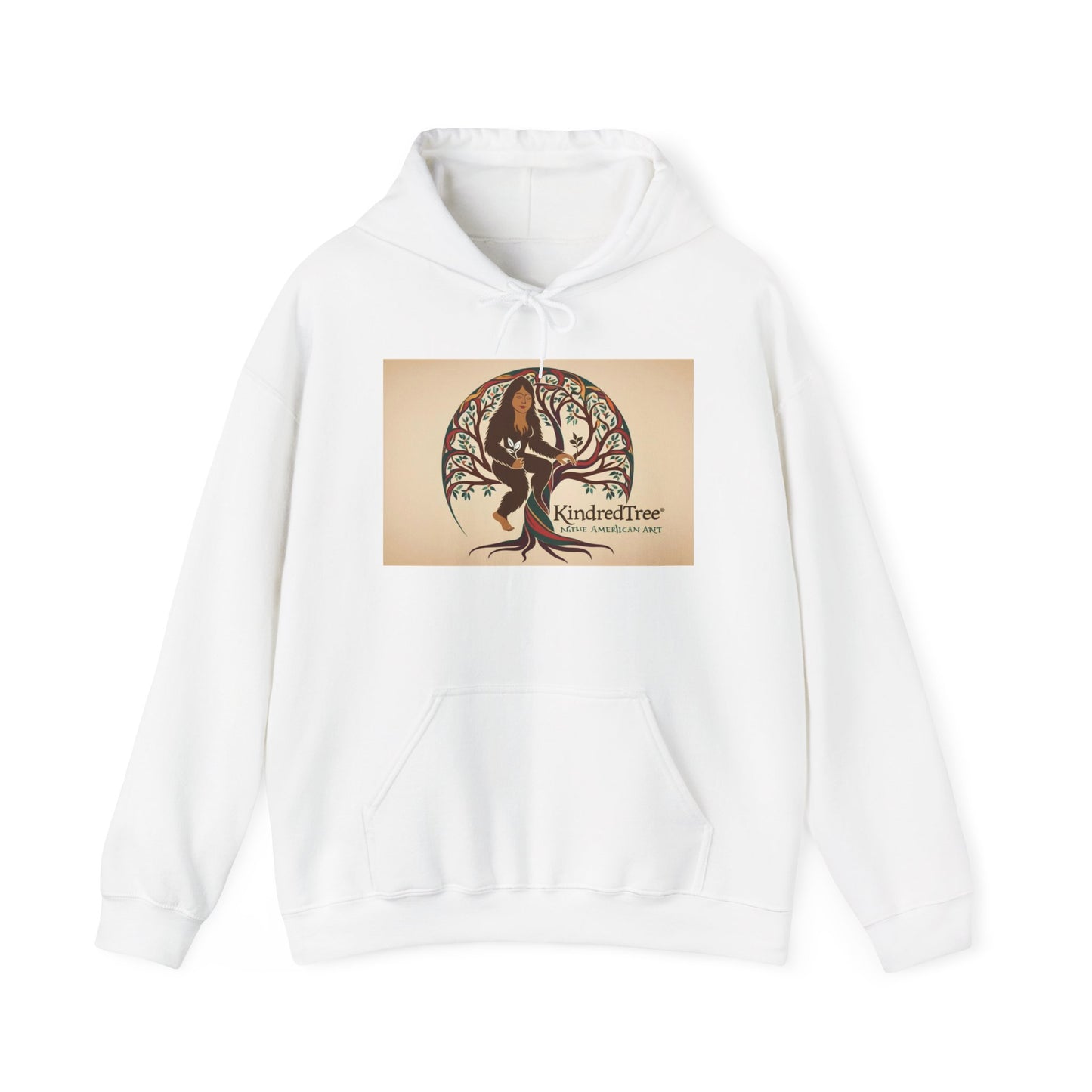 Hooded Sweatshirt - Female Sasquatch Tree of Life Colorful Kindretree Design
